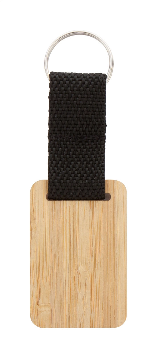 Immagine Stropp portachiavi in bamboo, tondo