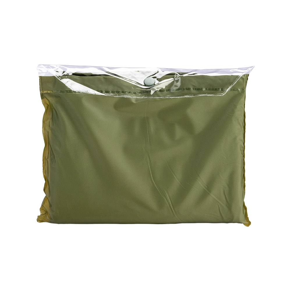 Immagine Impermeabile in PVC goffrato, con cappuccio e 2 tasche frontali, inserito in bustina