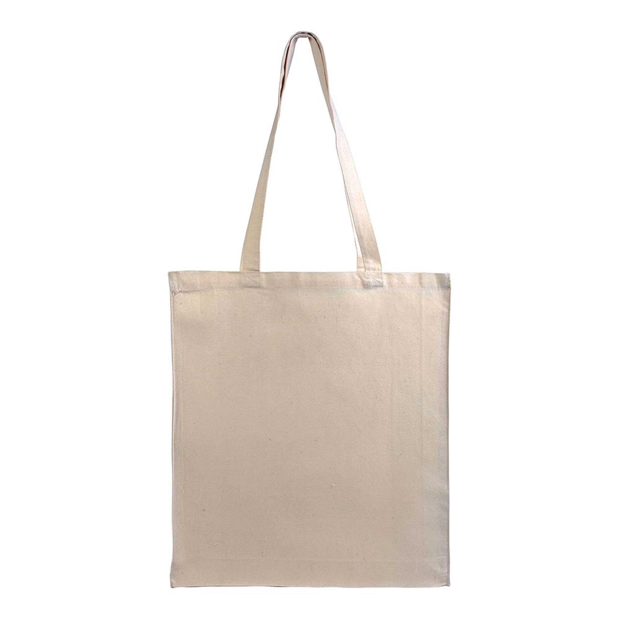 Immagine Shopper in Canvas, manici lunghi e soffietto, colore Naturale