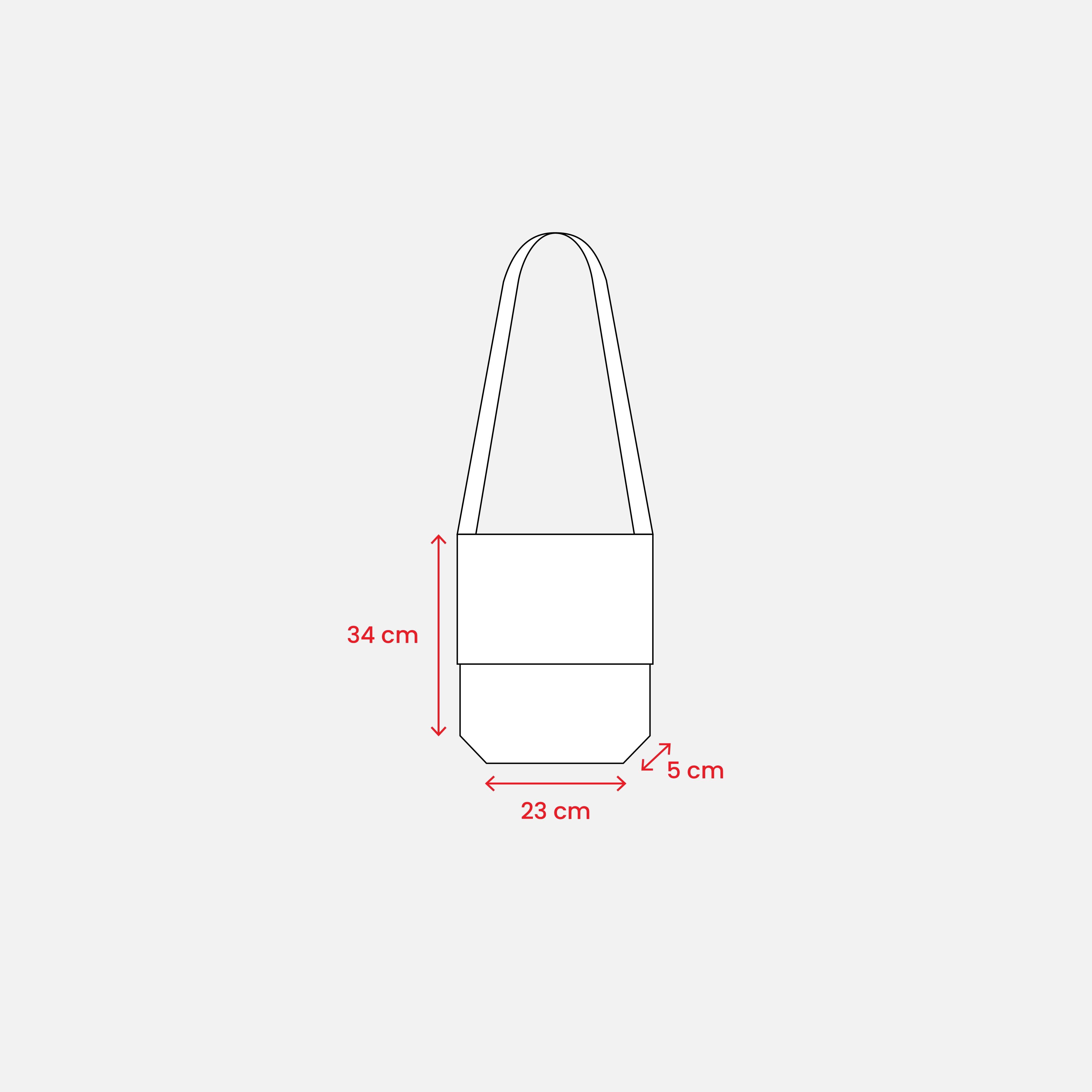 Immagine Shopper tascapane con soffietto in TNT 80 g/m2 cucito con tracolla
