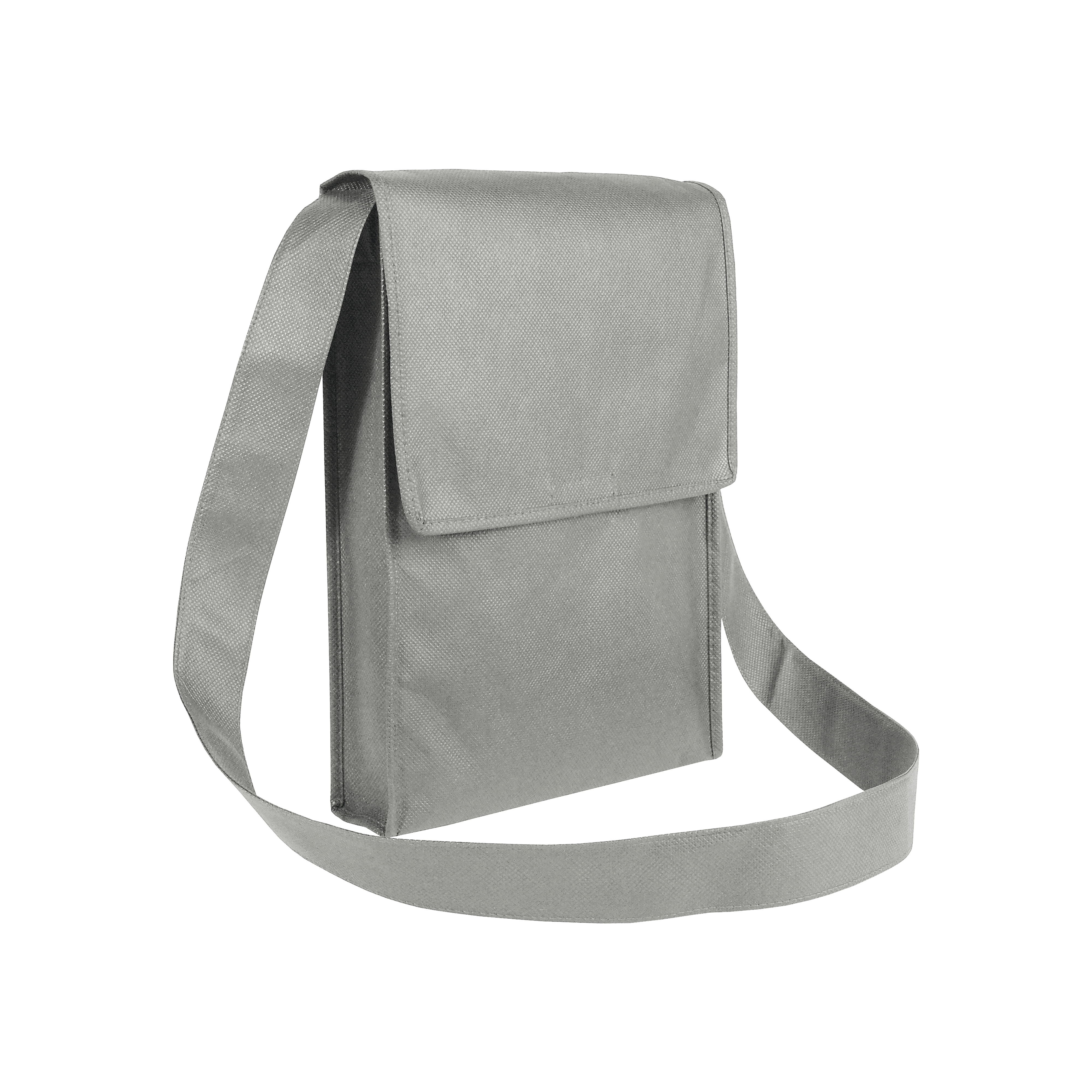 Immagine Shopper tascapane con soffietto in TNT 80 g/m2 cucito con tracolla