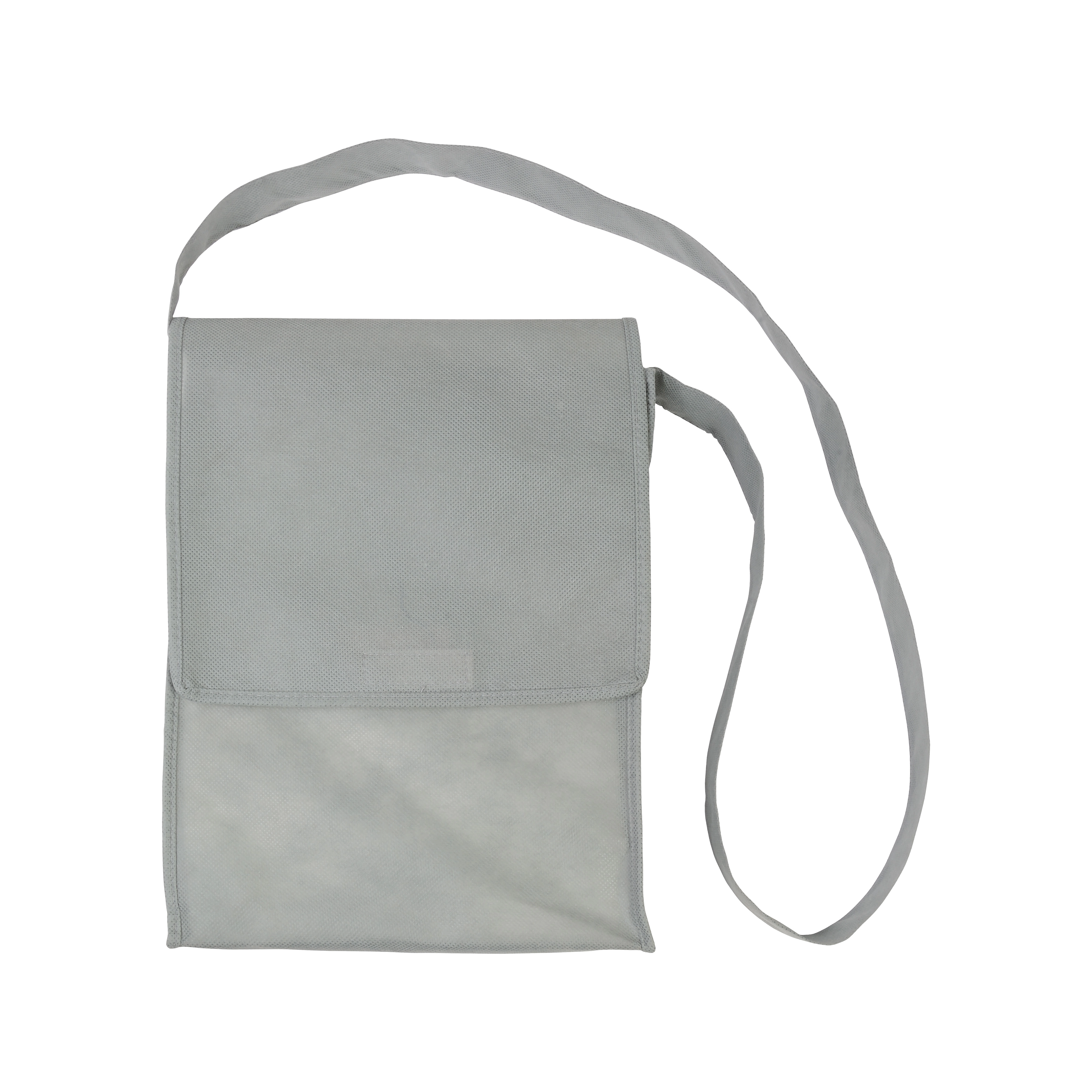 Immagine Shopper tascapane con soffietto in TNT 80 g/m2 cucito con tracolla