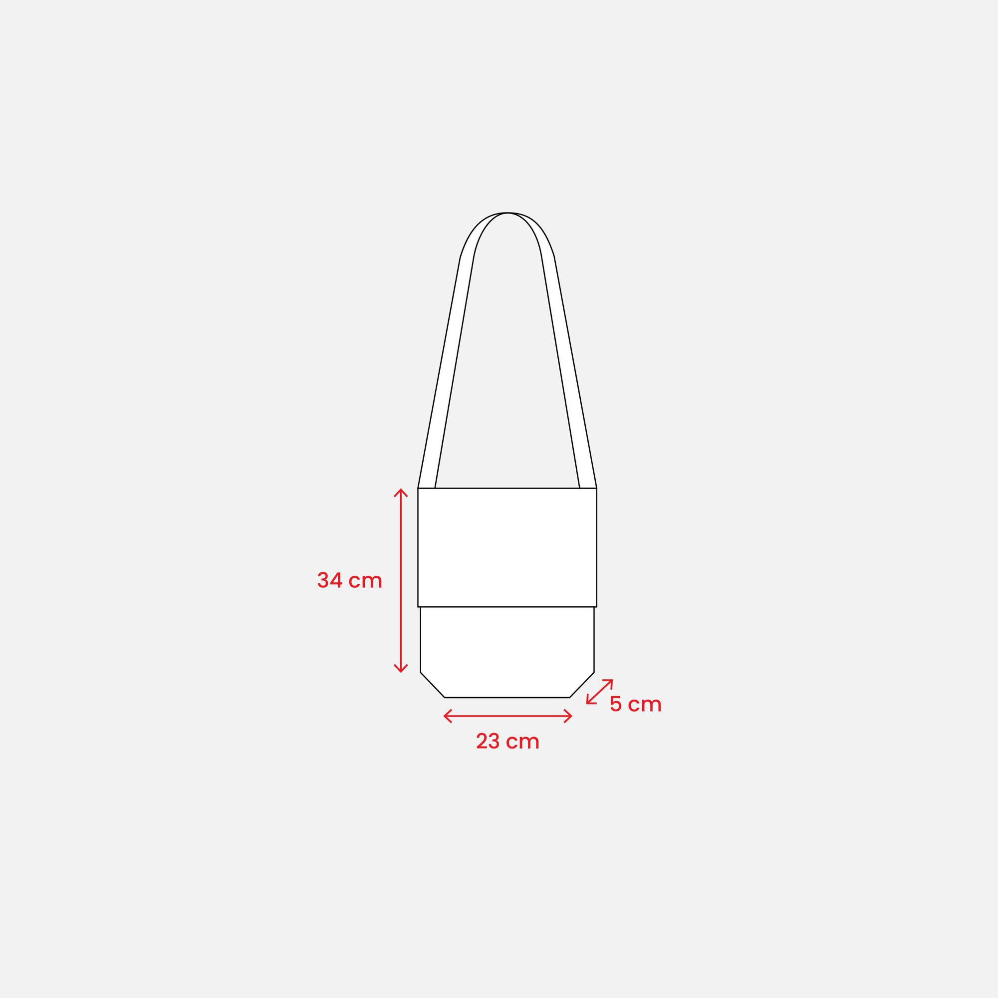 Immagine Shopper tascapane con soffietto in TNT 80 g/m2 cucito con tracolla