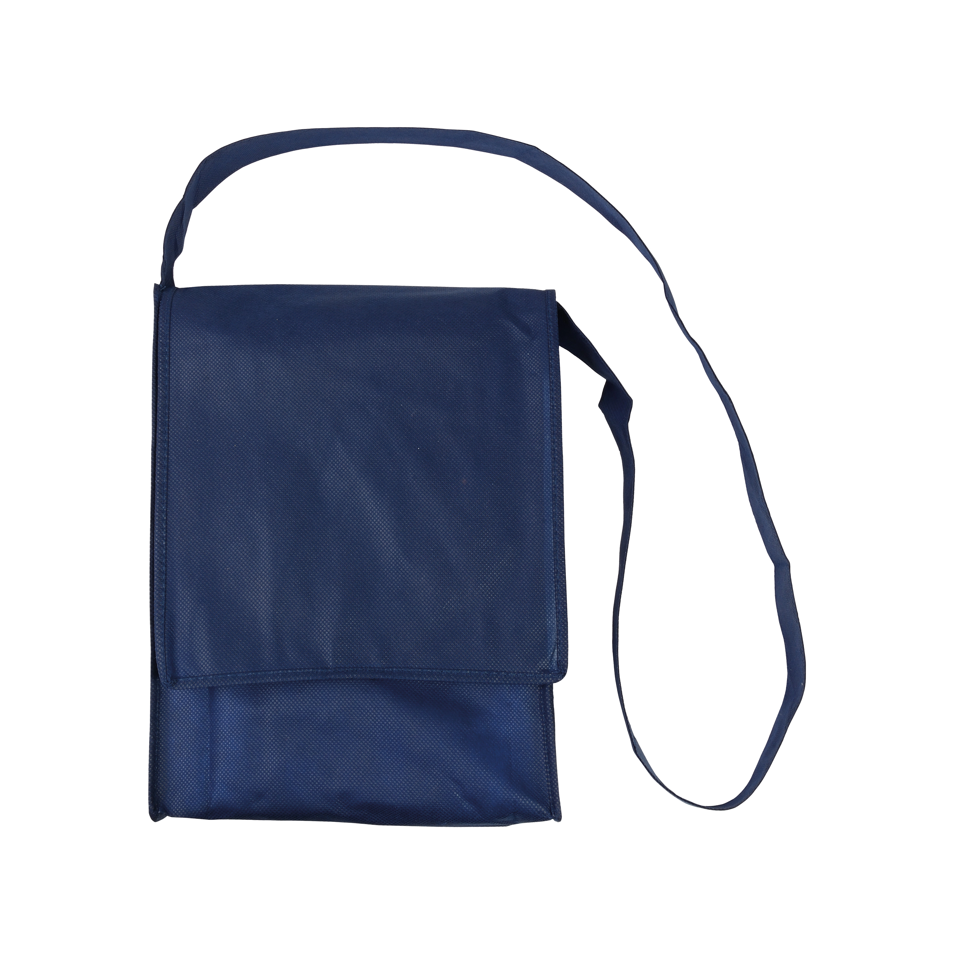 Immagine Shopper tascapane con soffietto in TNT 80 g/m2 cucito con tracolla