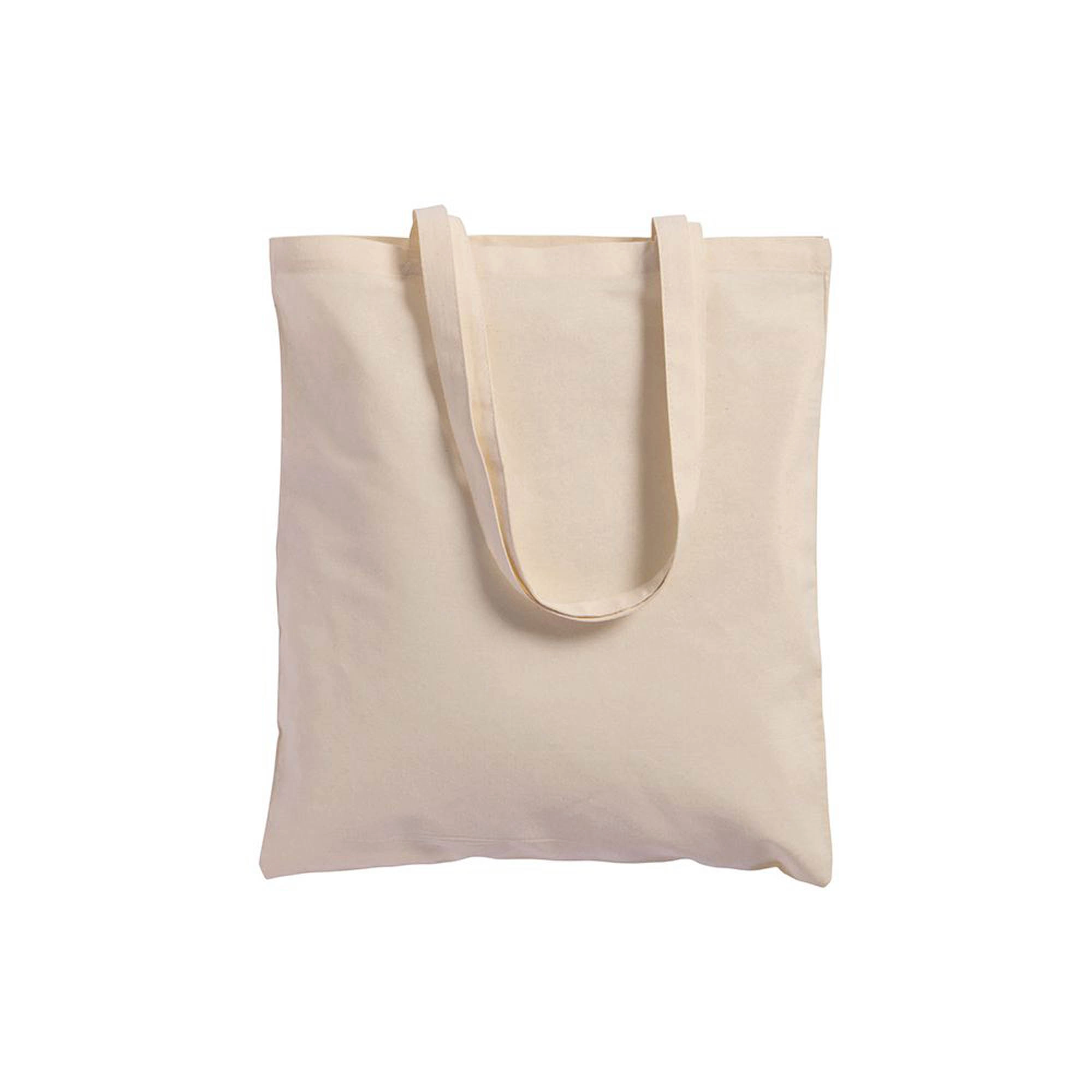 Immagine Shopper con soffietto in cotone 220 g/m2, manici lunghi