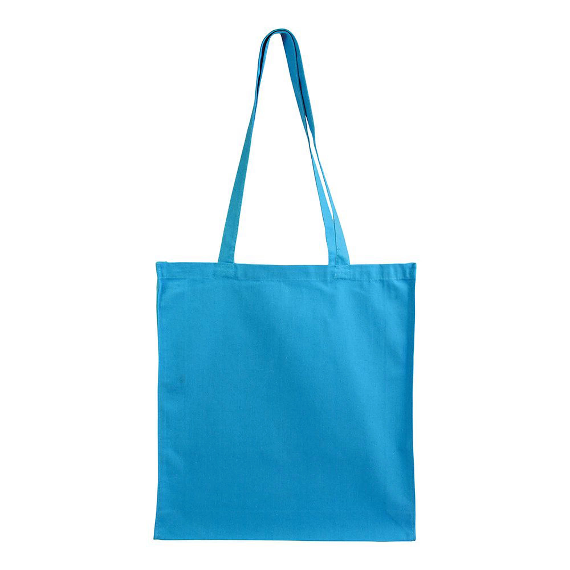 Immagine Shopper con soffietto in cotone 220 g/m2, manici lunghi