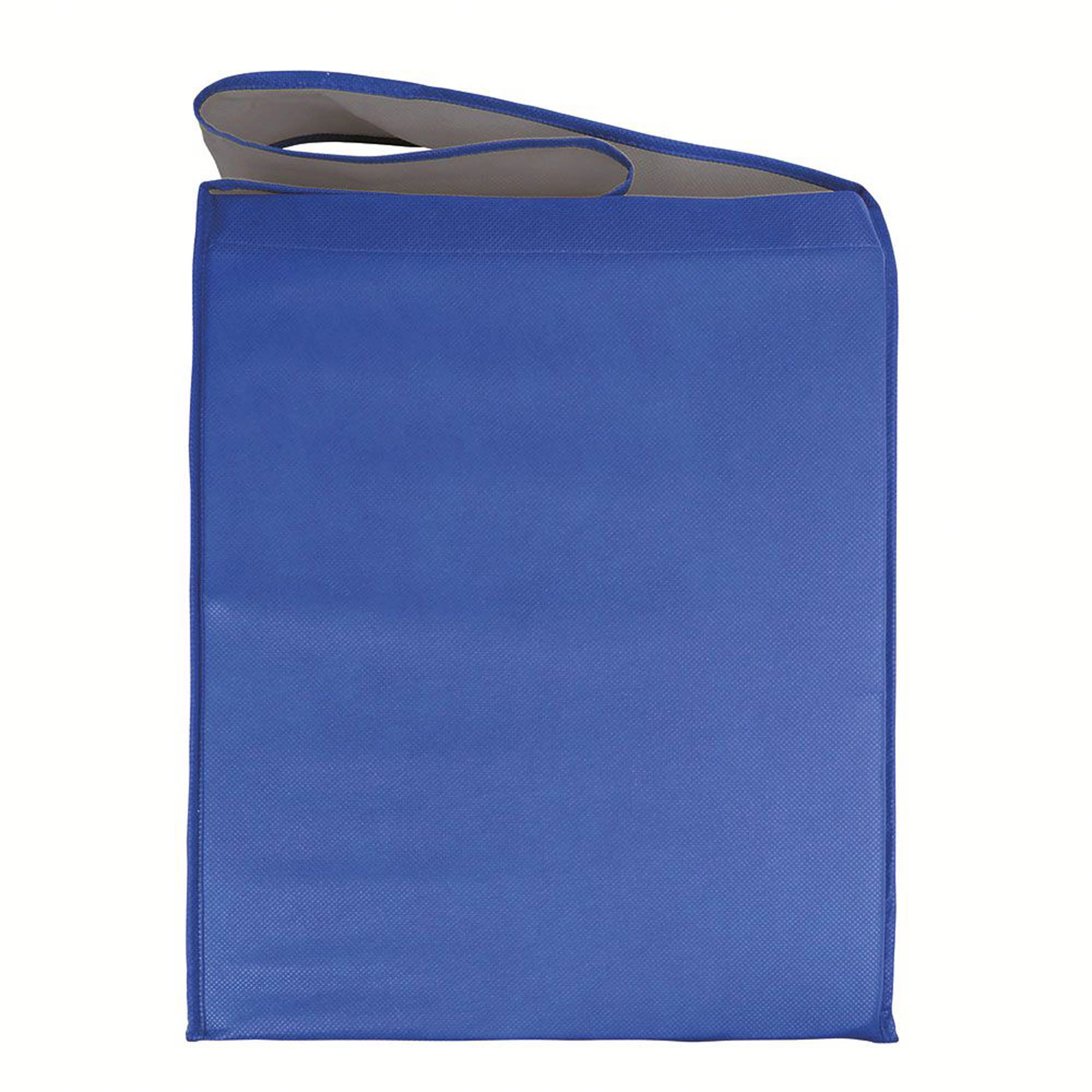 Immagine Shopper bicolore in TNT, tracolla e soffietto