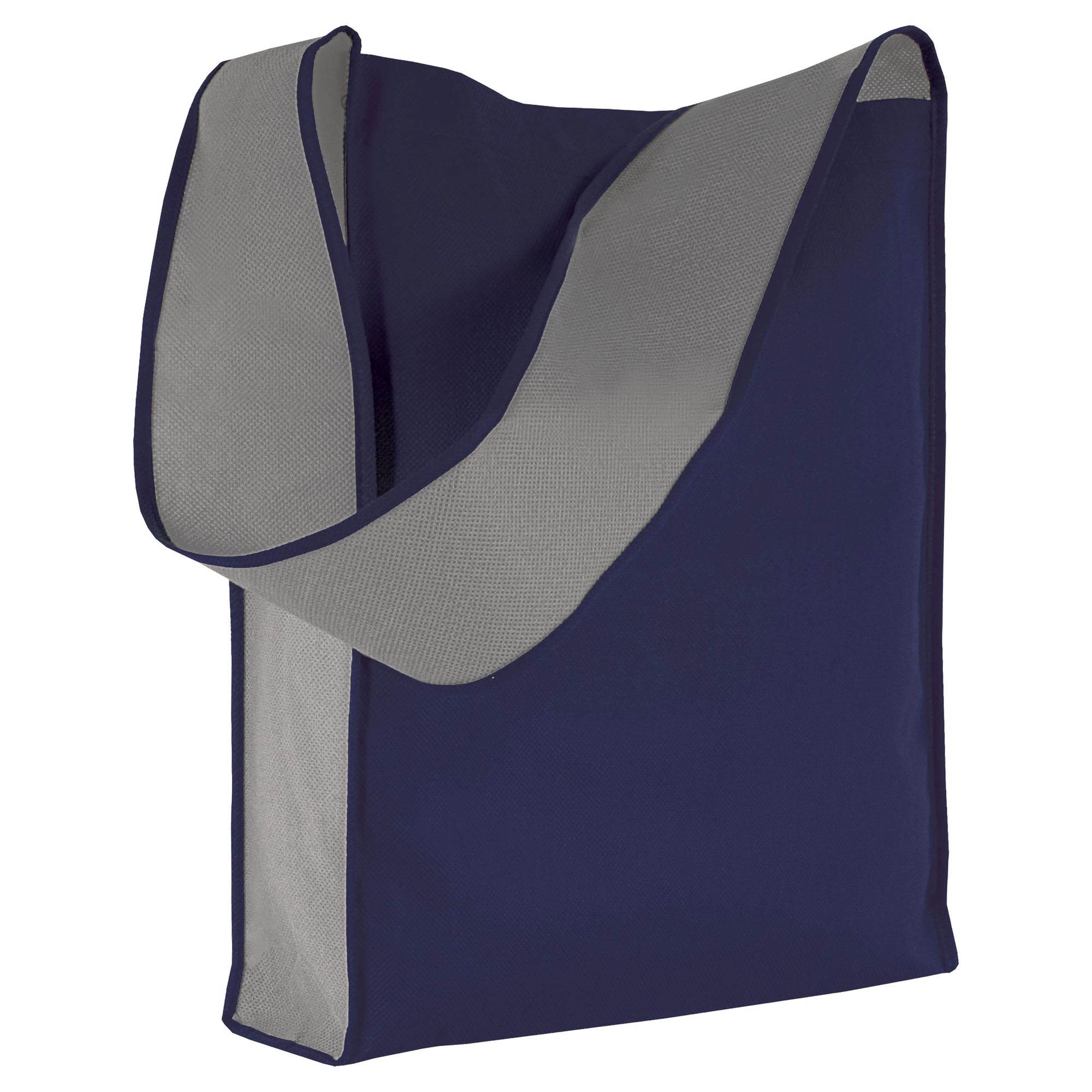 Immagine Shopper bicolore in TNT, tracolla e soffietto