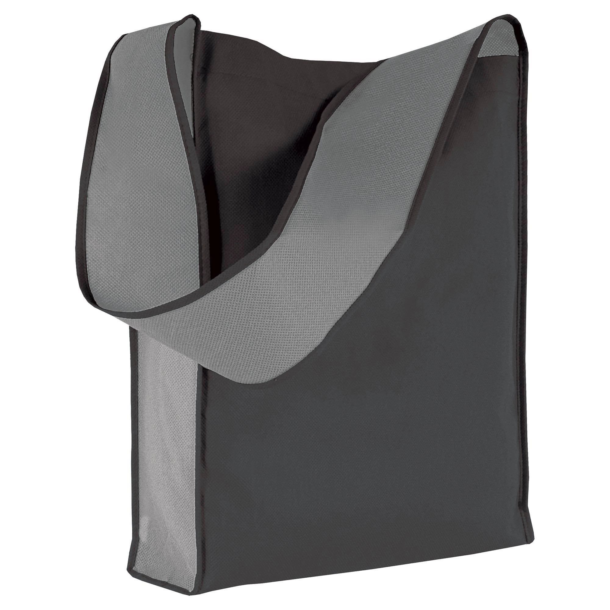 Immagine Shopper bicolore in TNT, tracolla e soffietto