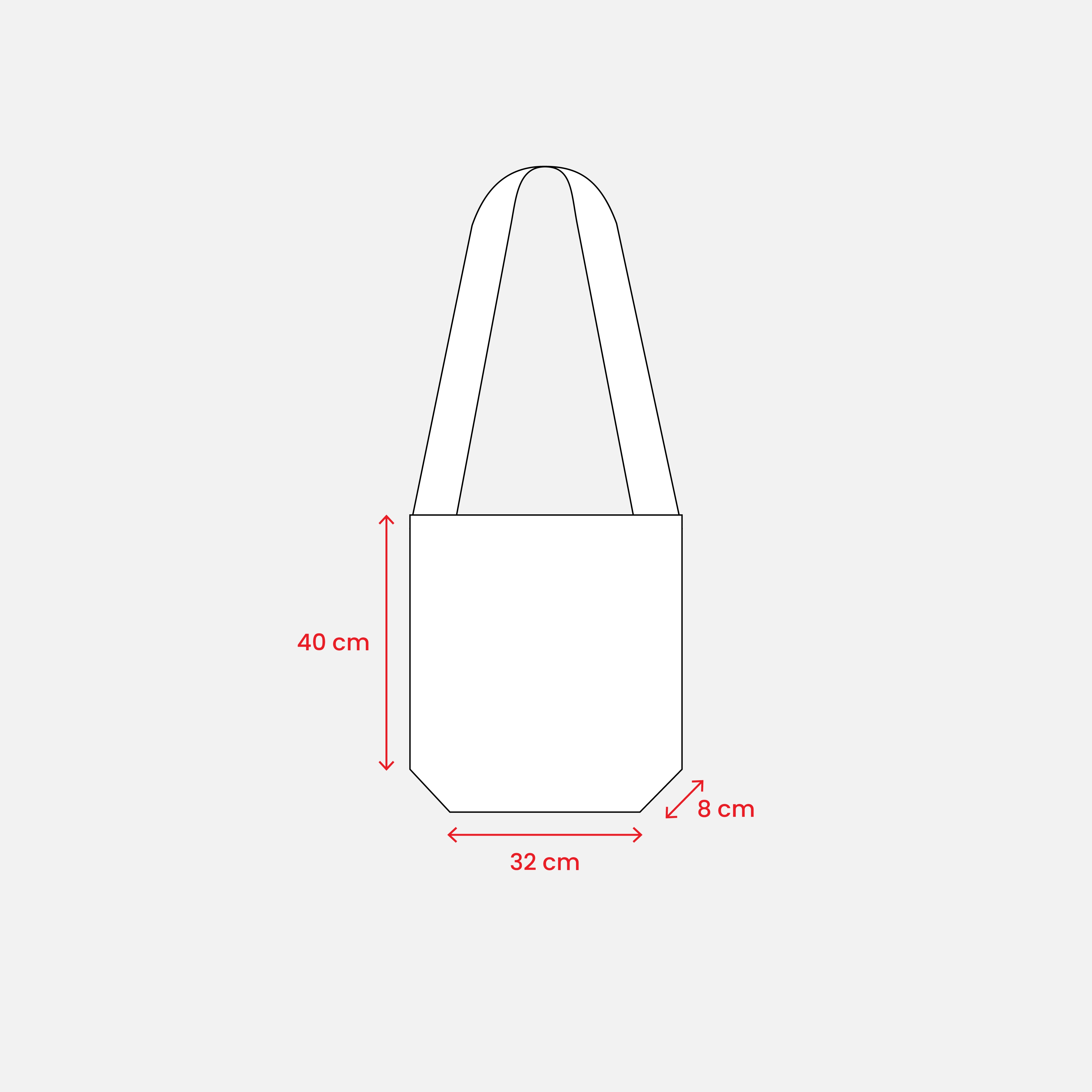 Immagine Shopper bicolore in TNT, tracolla e soffietto