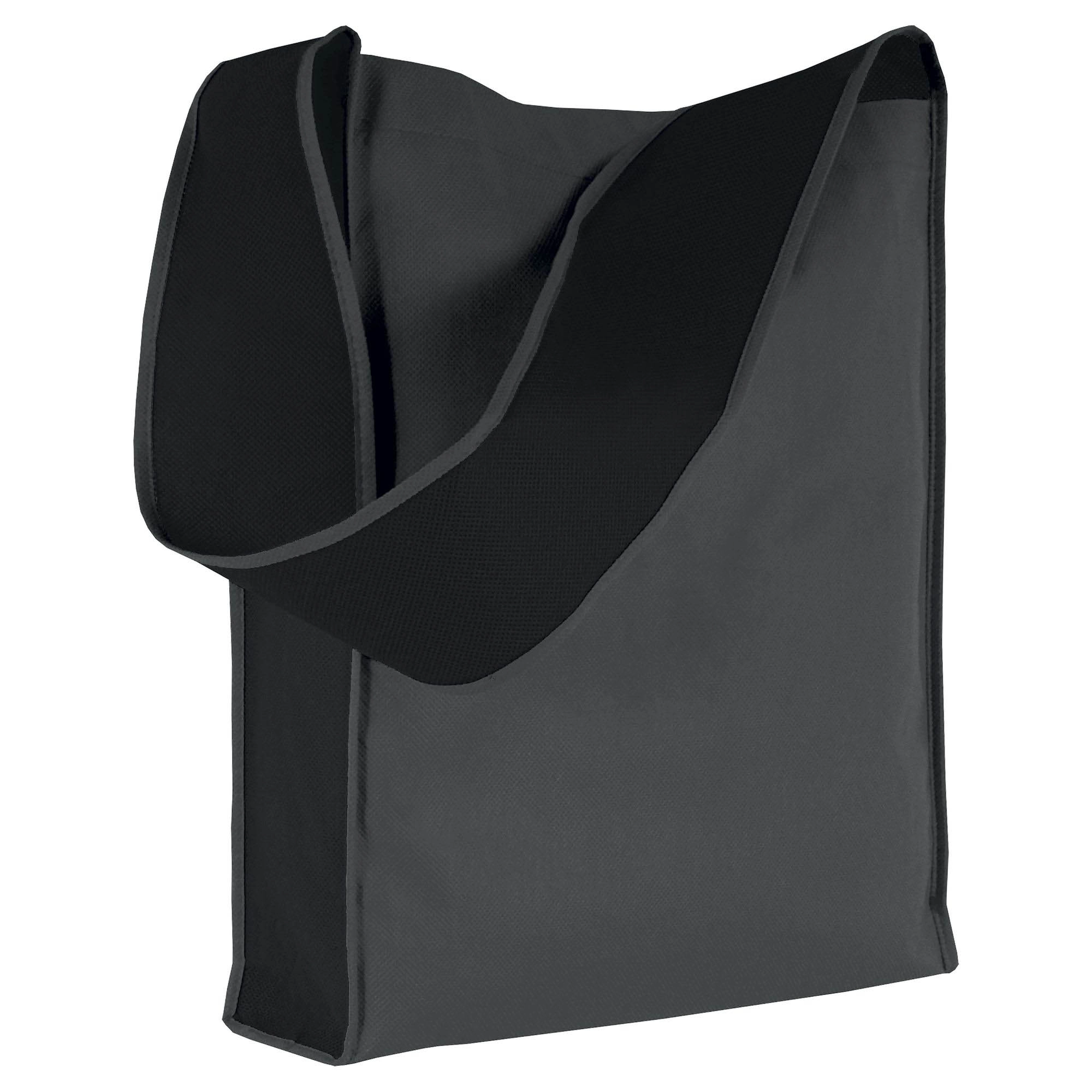 Immagine Shopper bicolore in TNT, tracolla e soffietto