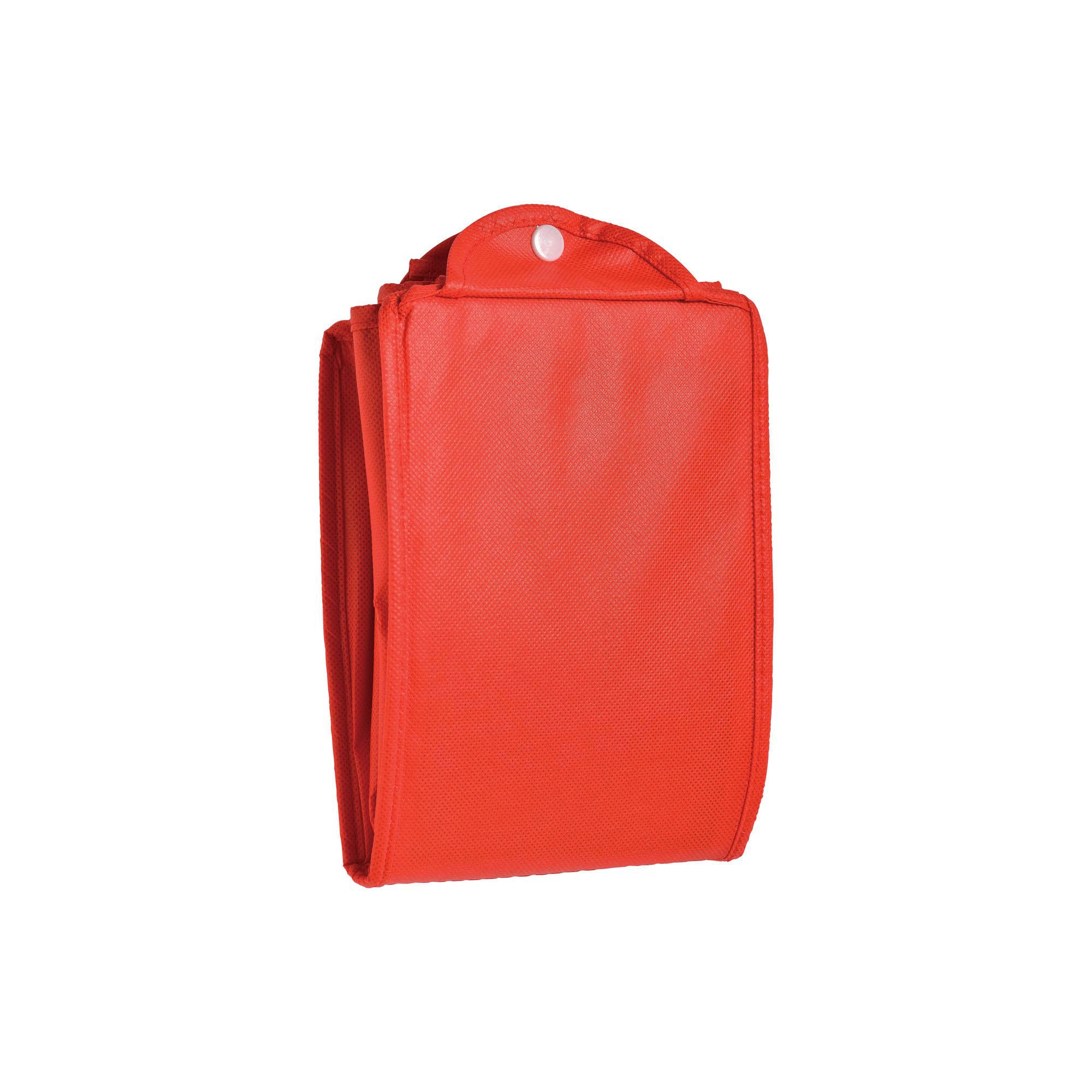 Immagine Shopper ripiegabile con soffietto in TNT 80g/m2 cucito, manici corti