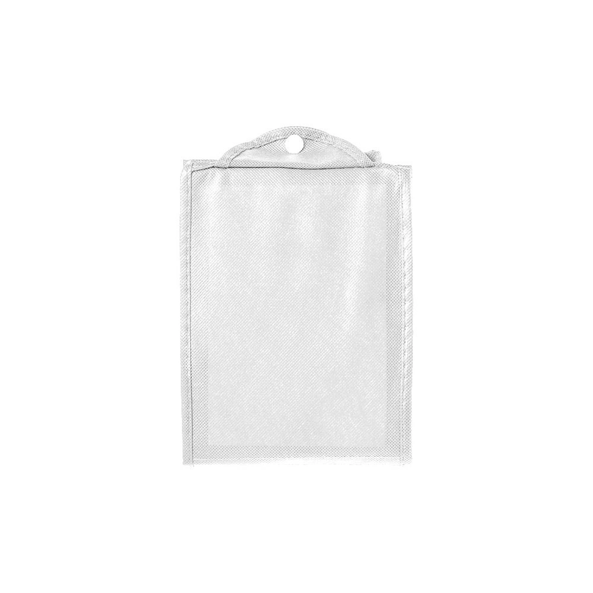 Immagine Shopper ripiegabile con soffietto in TNT 80g/m2 cucito, manici corti