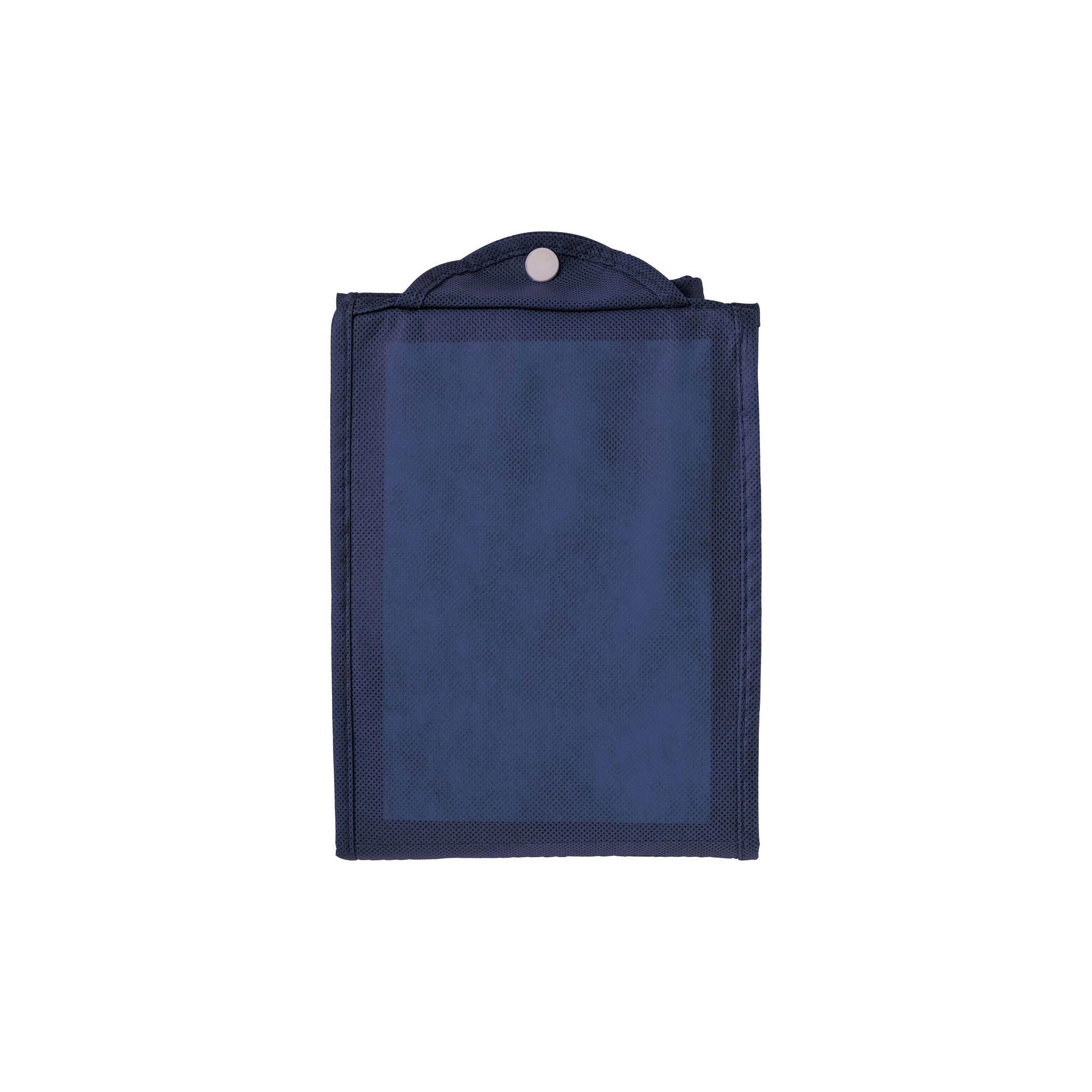 Immagine Shopper ripiegabile con soffietto in TNT 80g/m2 cucito, manici corti