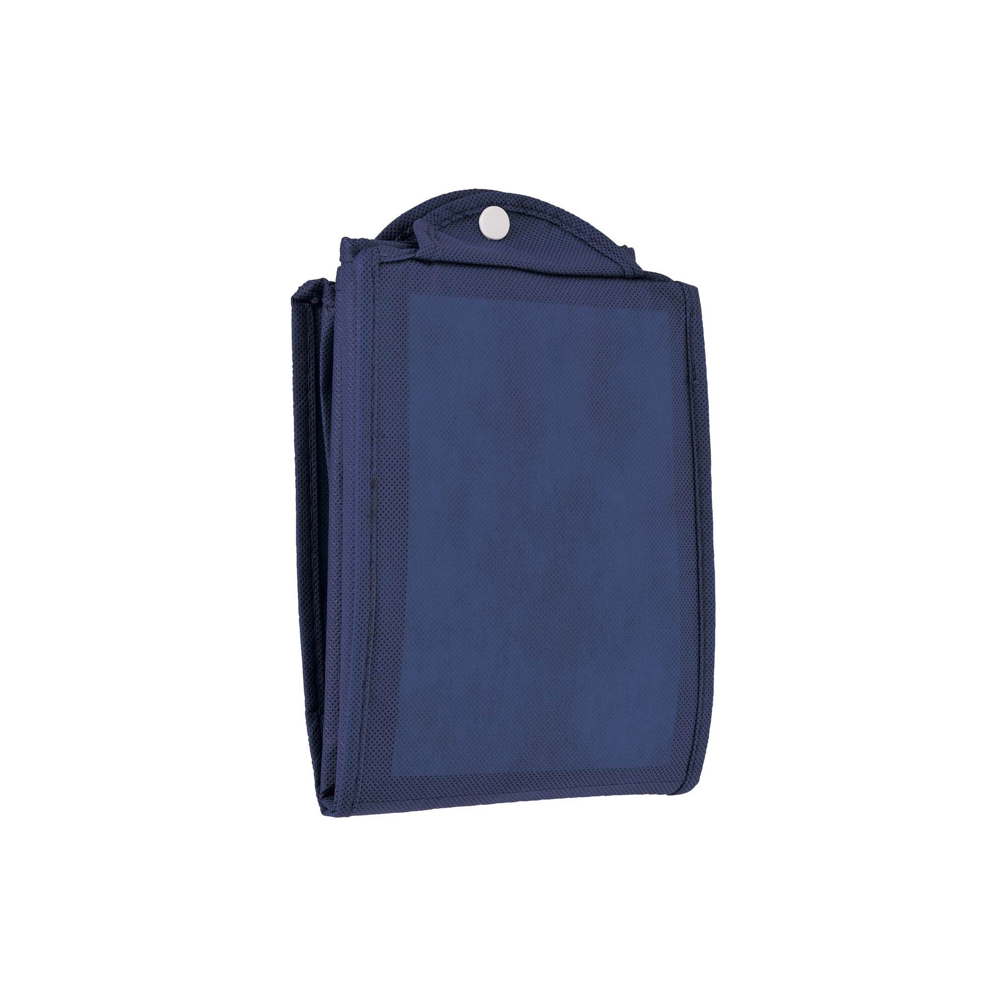 Immagine Shopper ripiegabile con soffietto in TNT 80g/m2 cucito, manici corti