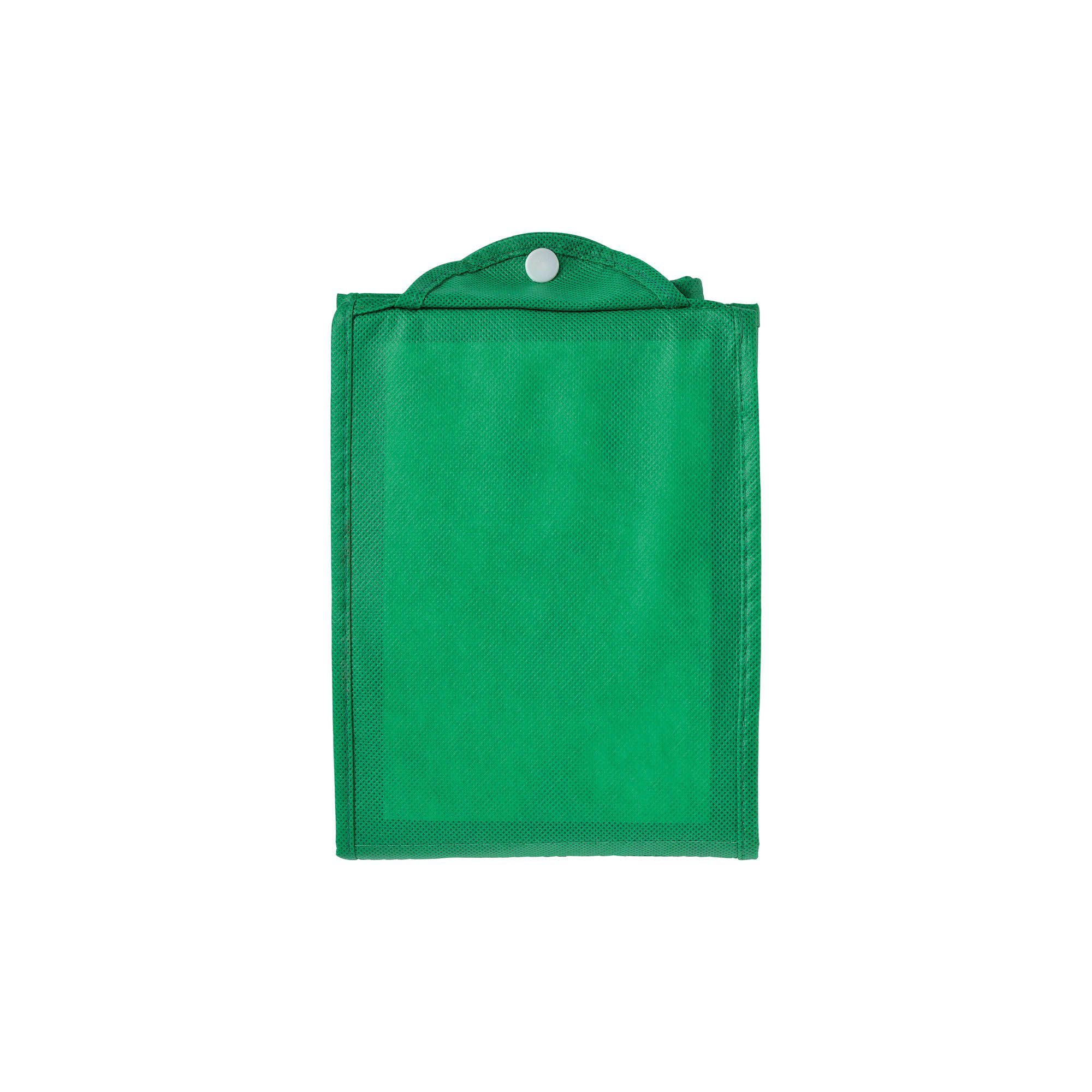 Immagine Shopper ripiegabile con soffietto in TNT 80g/m2 cucito, manici corti
