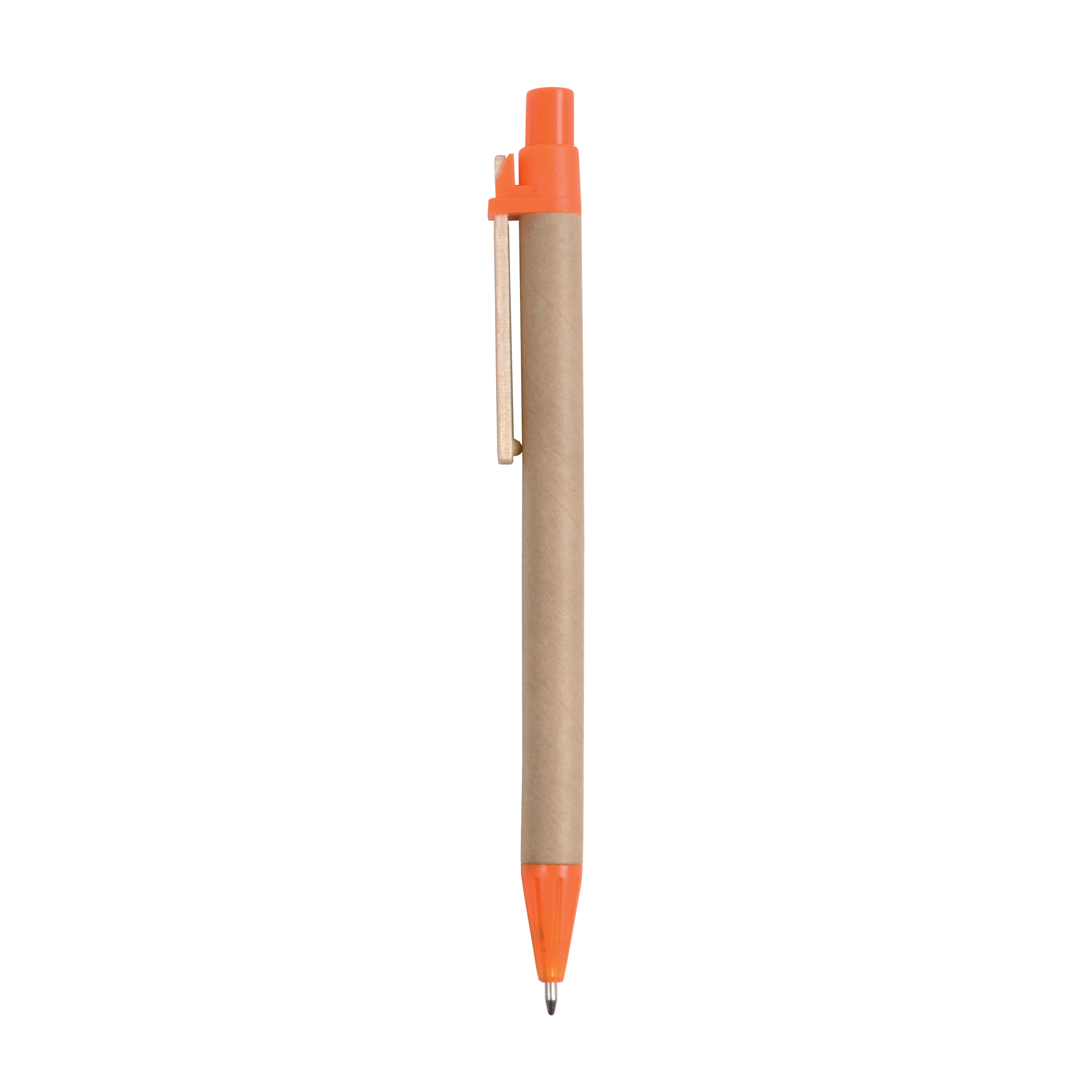 Immagine Penna a scatto, in cartoncino, con clip in legno