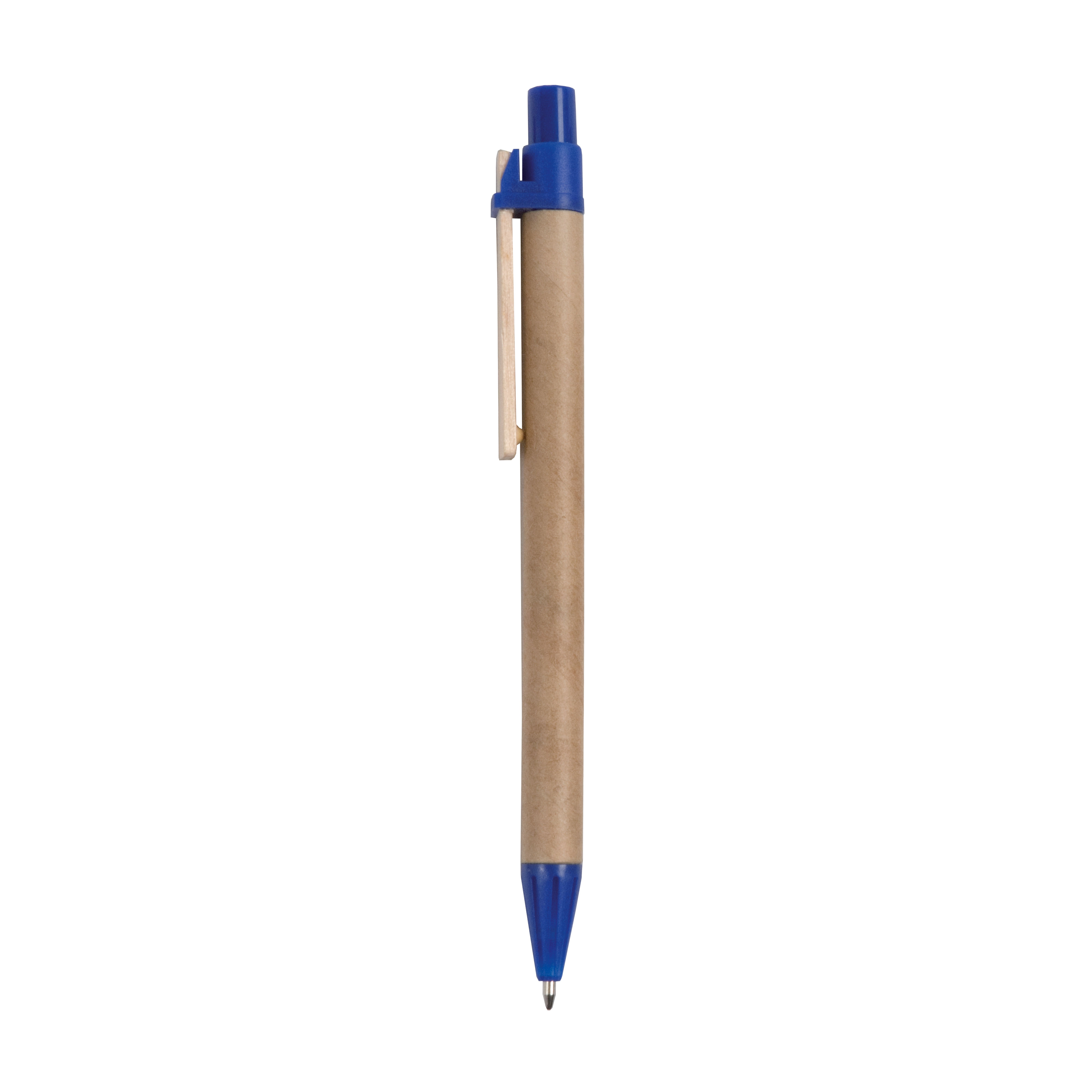 Immagine Penna a scatto, in cartoncino, con clip in legno