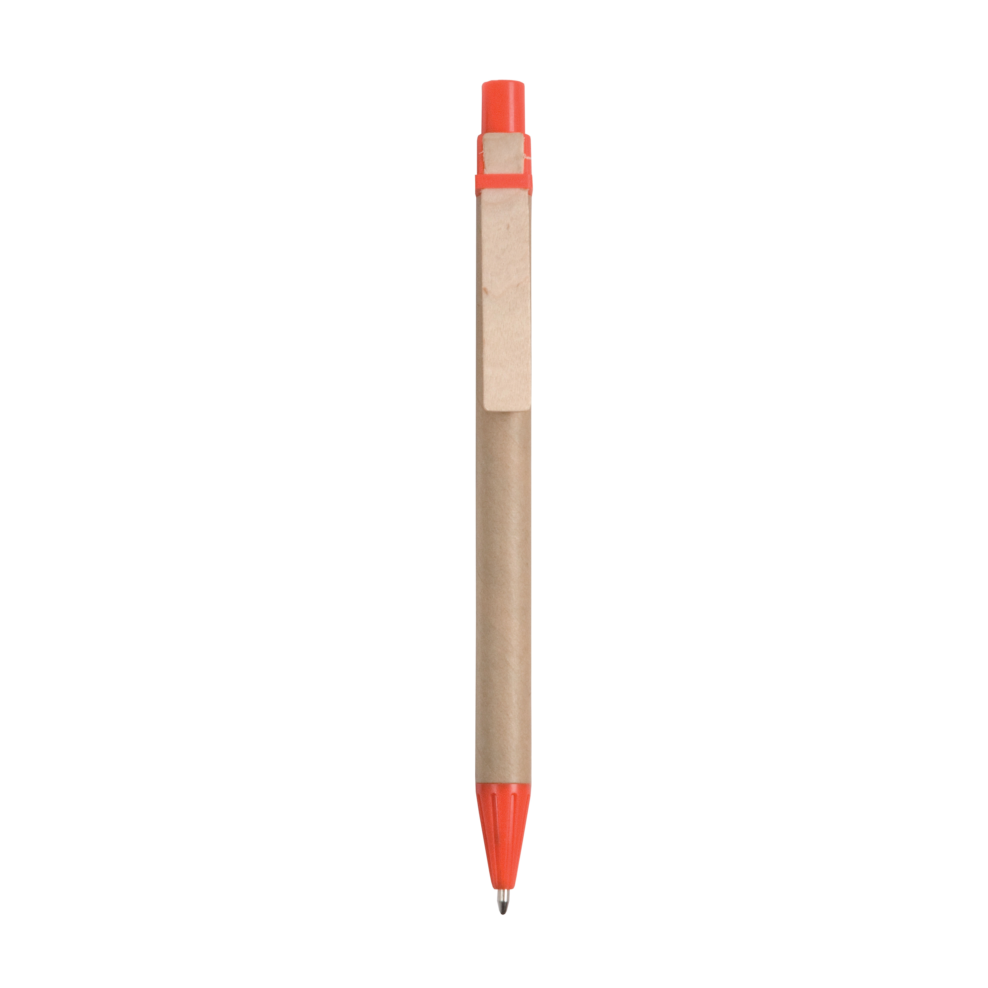 Immagine Penna a scatto, in cartoncino, con clip in legno
