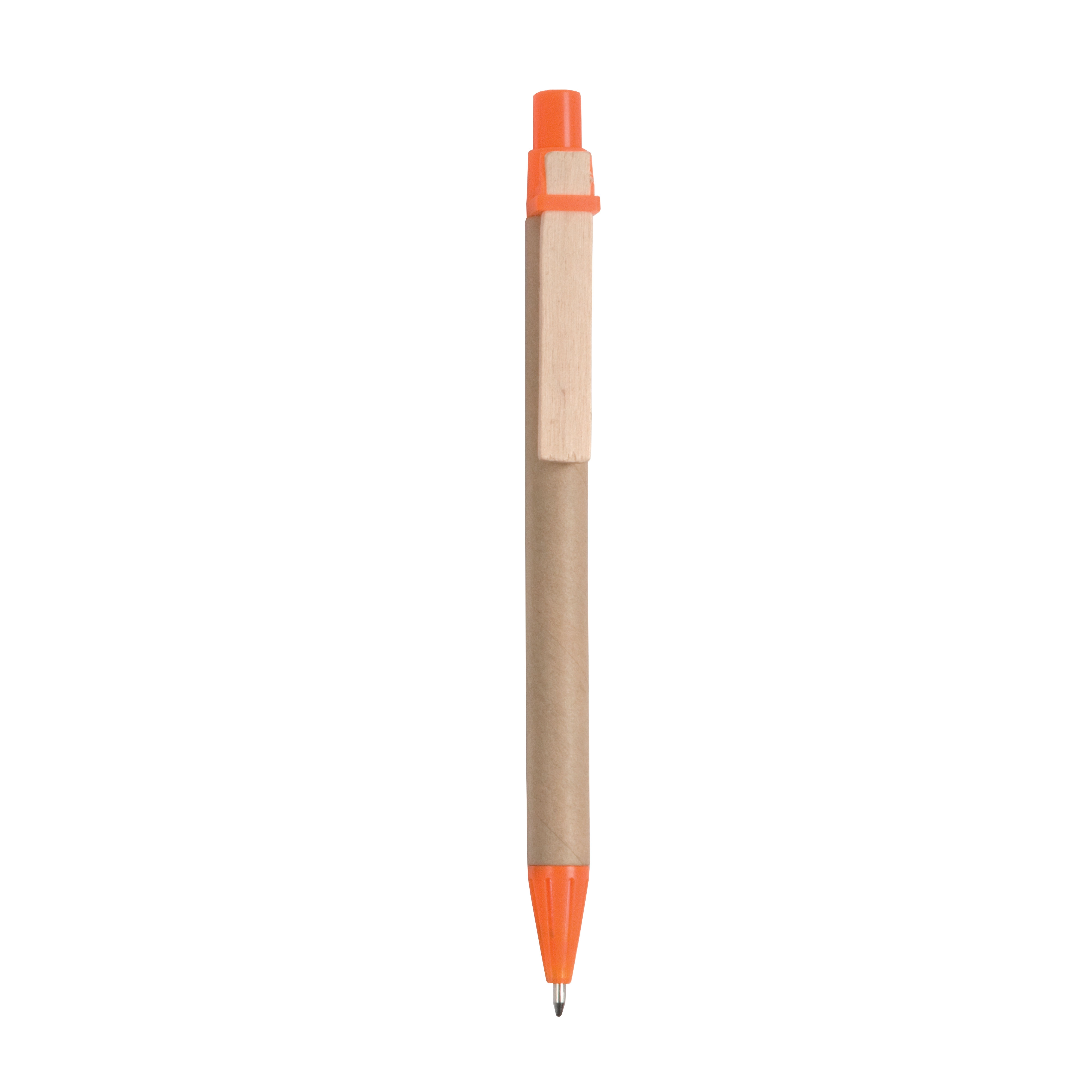 Immagine Penna a scatto, in cartoncino, con clip in legno
