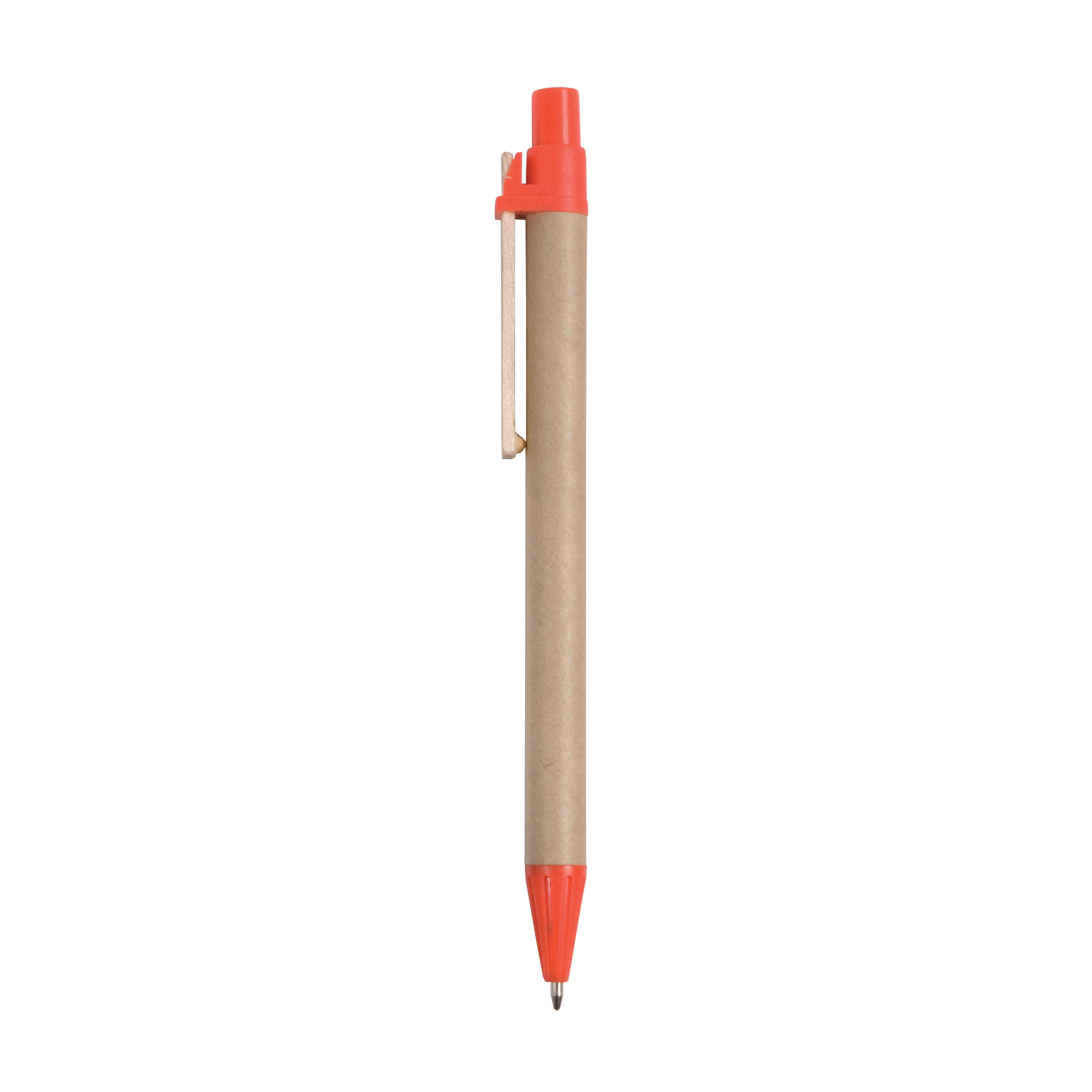 Immagine Penna a scatto, in cartoncino, con clip in legno
