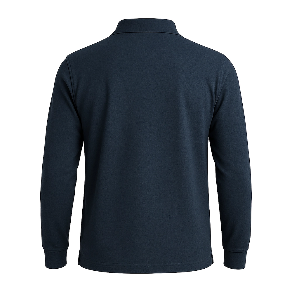 Immagine Polo piqué di cotone 100% 180 g/m2, manica lunga, tinta unita
