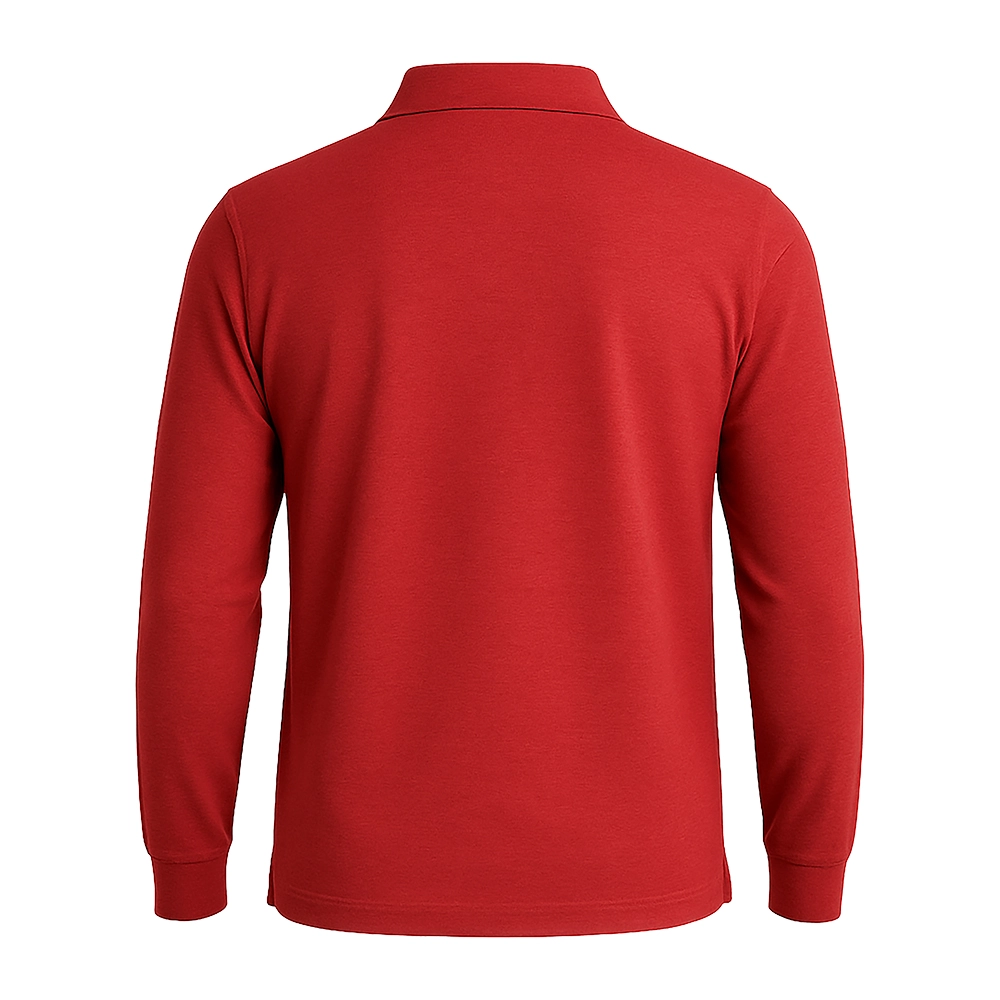 Immagine Polo piqué di cotone 100% 180 g/m2, manica lunga, tinta unita