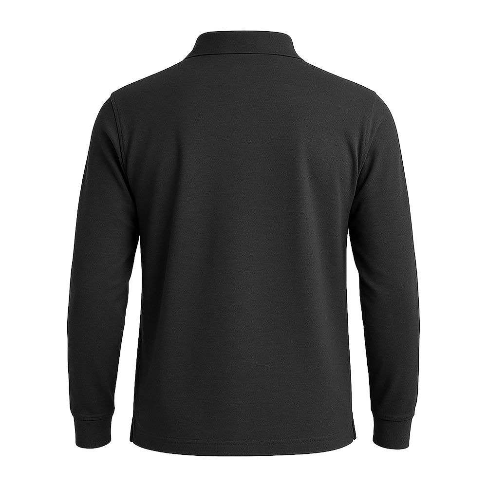 Immagine Polo piqué di cotone 100% 180 g/m2, manica lunga, tinta unita