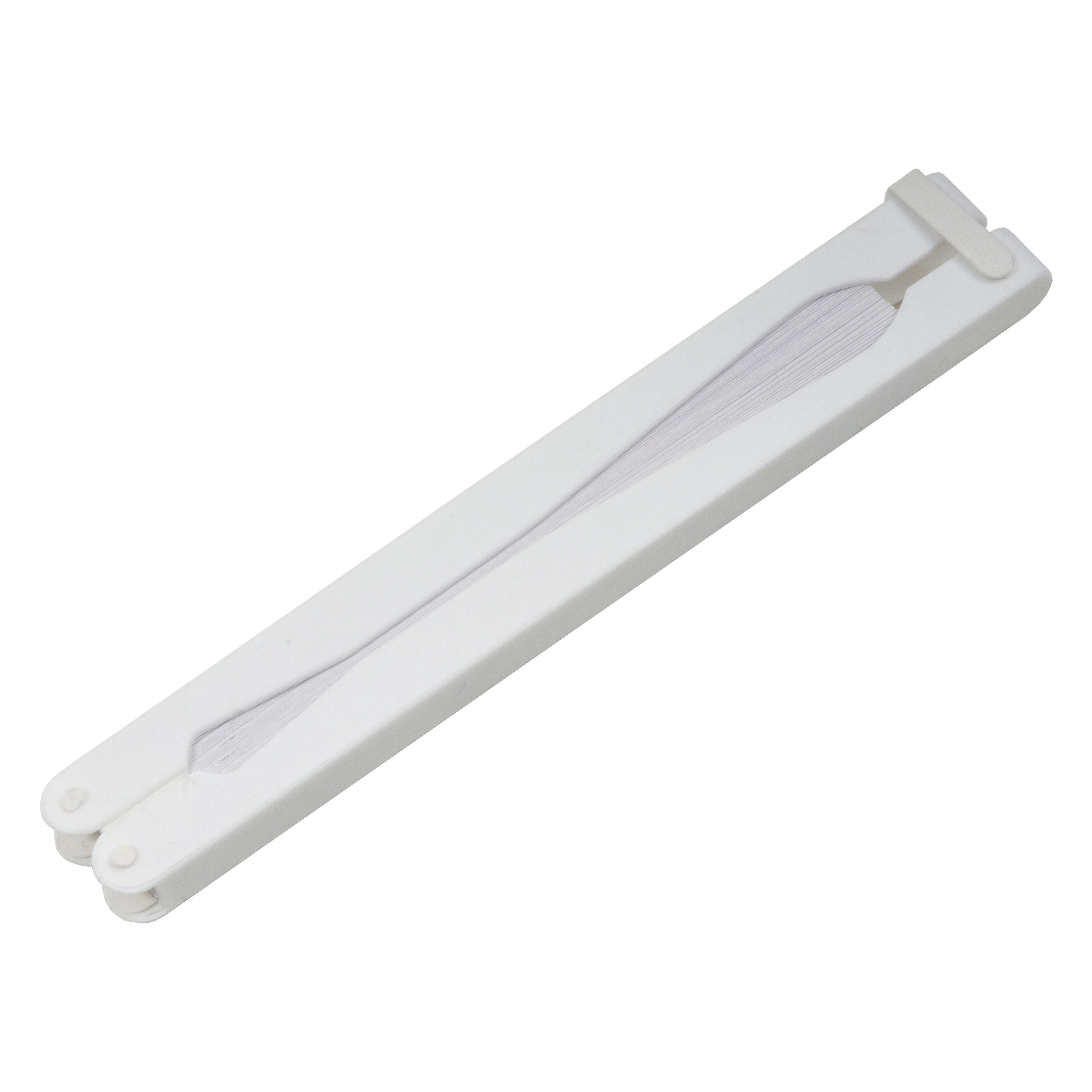 Immagine Ventaglio in carta colorata con manico in plastica bianca, lunghezza cm 26