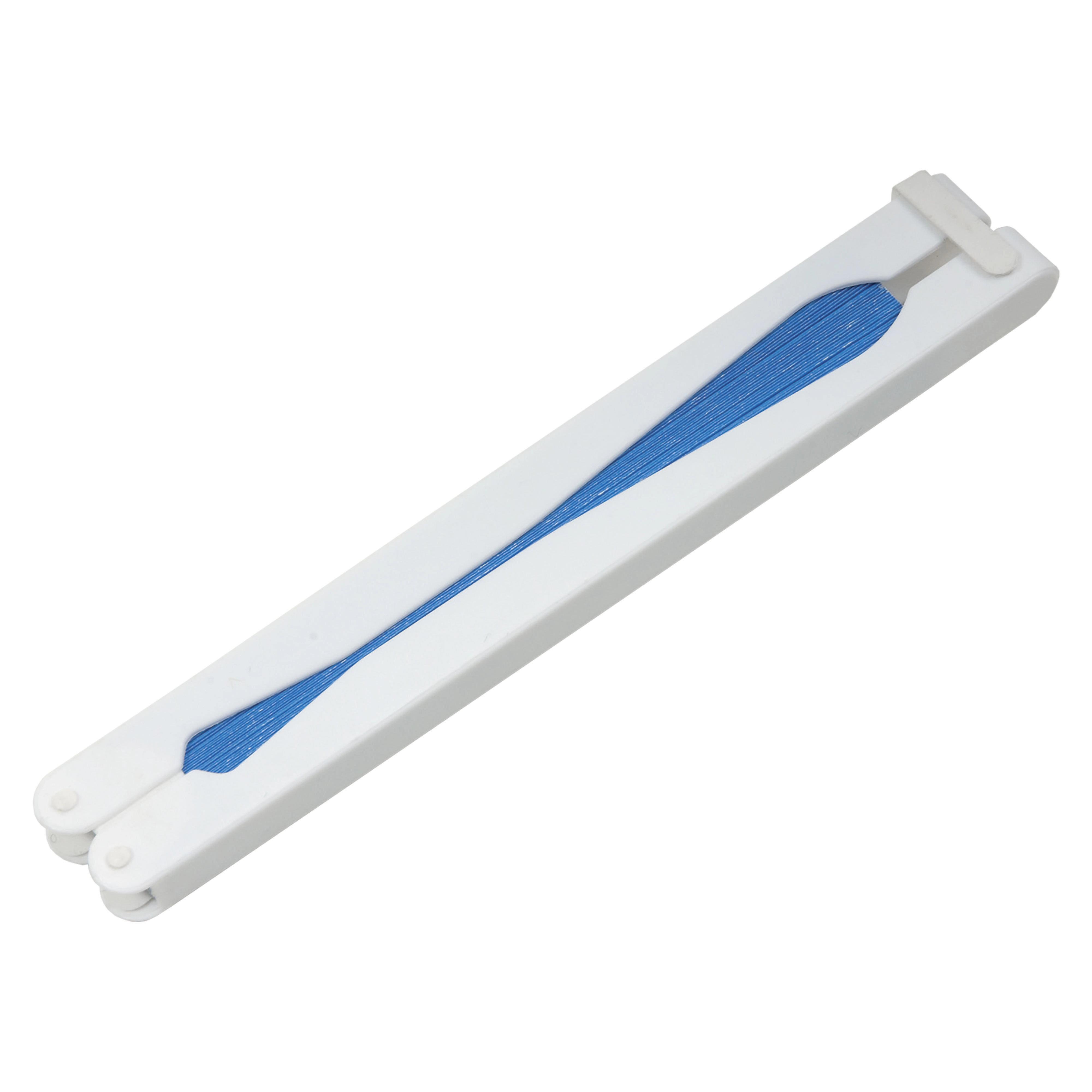 Immagine Ventaglio in carta colorata con manico in plastica bianca, lunghezza cm 26
