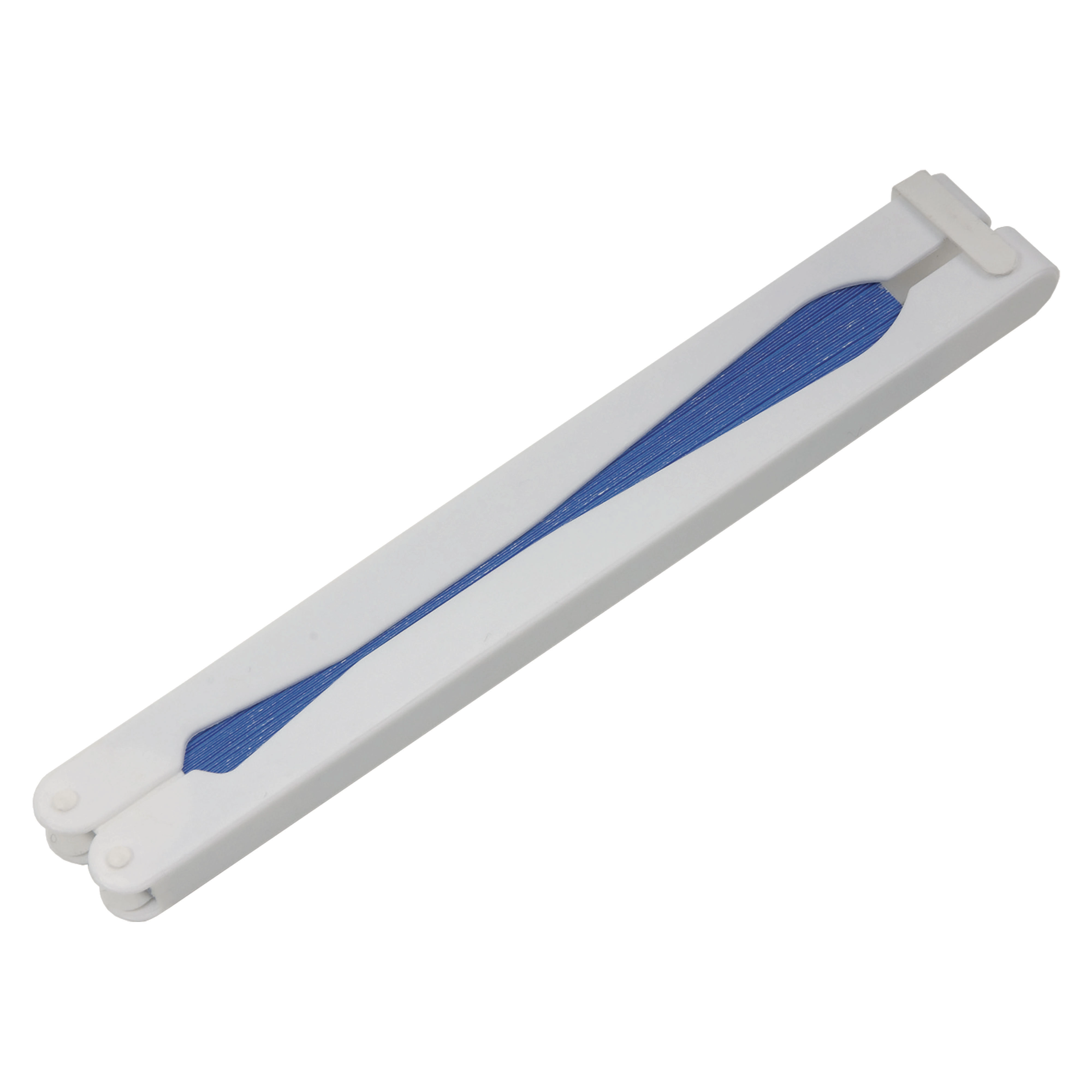 Immagine Ventaglio in carta colorata con manico in plastica bianca, lunghezza cm 26