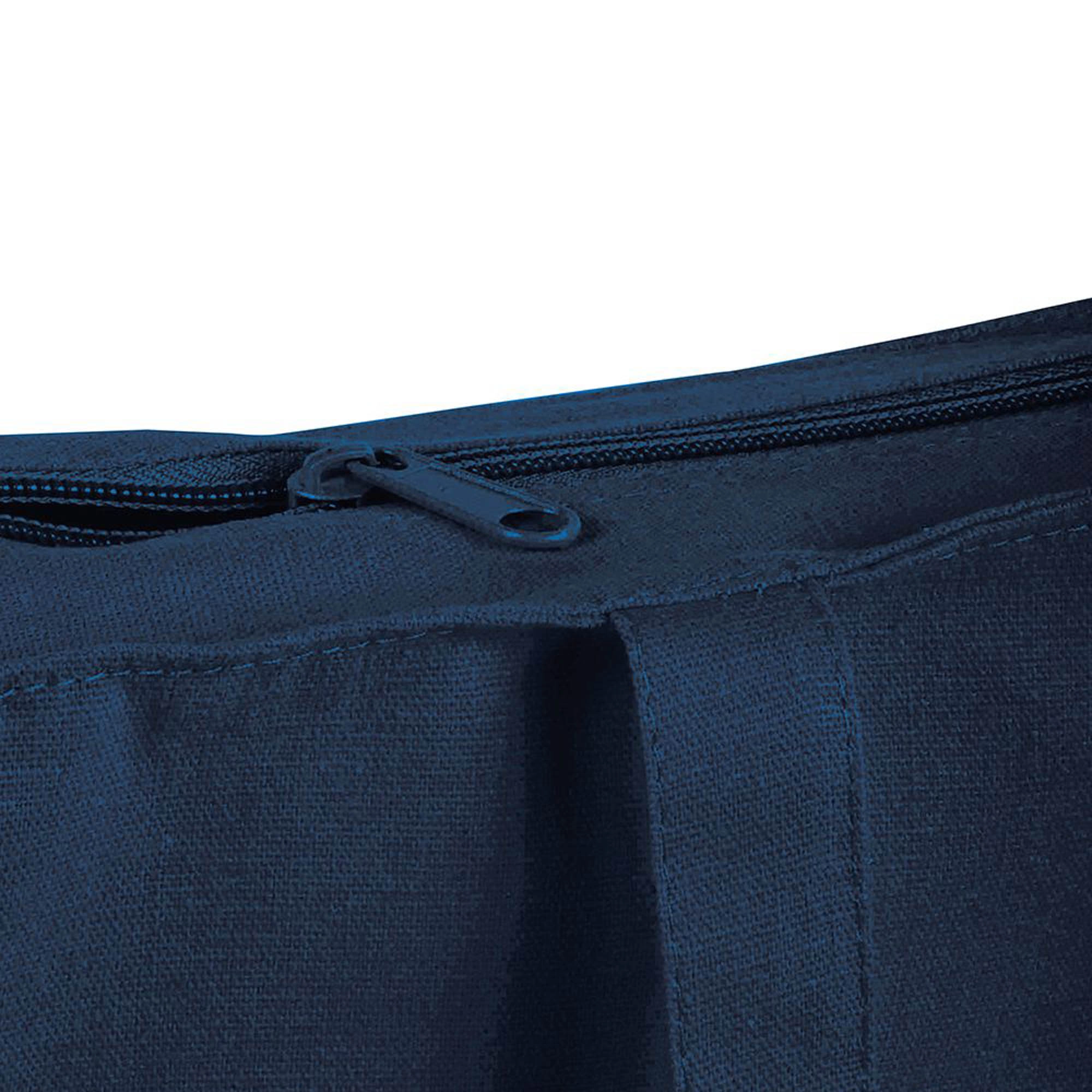 Immagine Shopper con soffietto in cotone 220 g/m2, manici lunghi e chiusura con zip