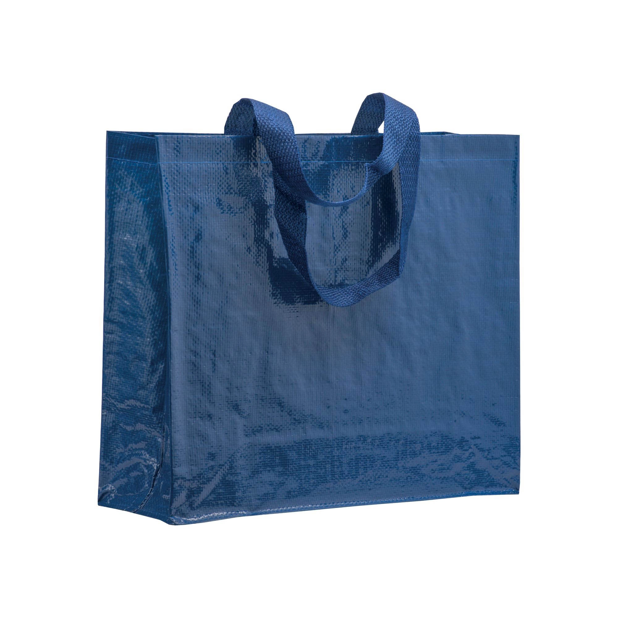 Immagine Shopper con soffietto in PP laminato 120 g/m2, manici lunghi a nastro