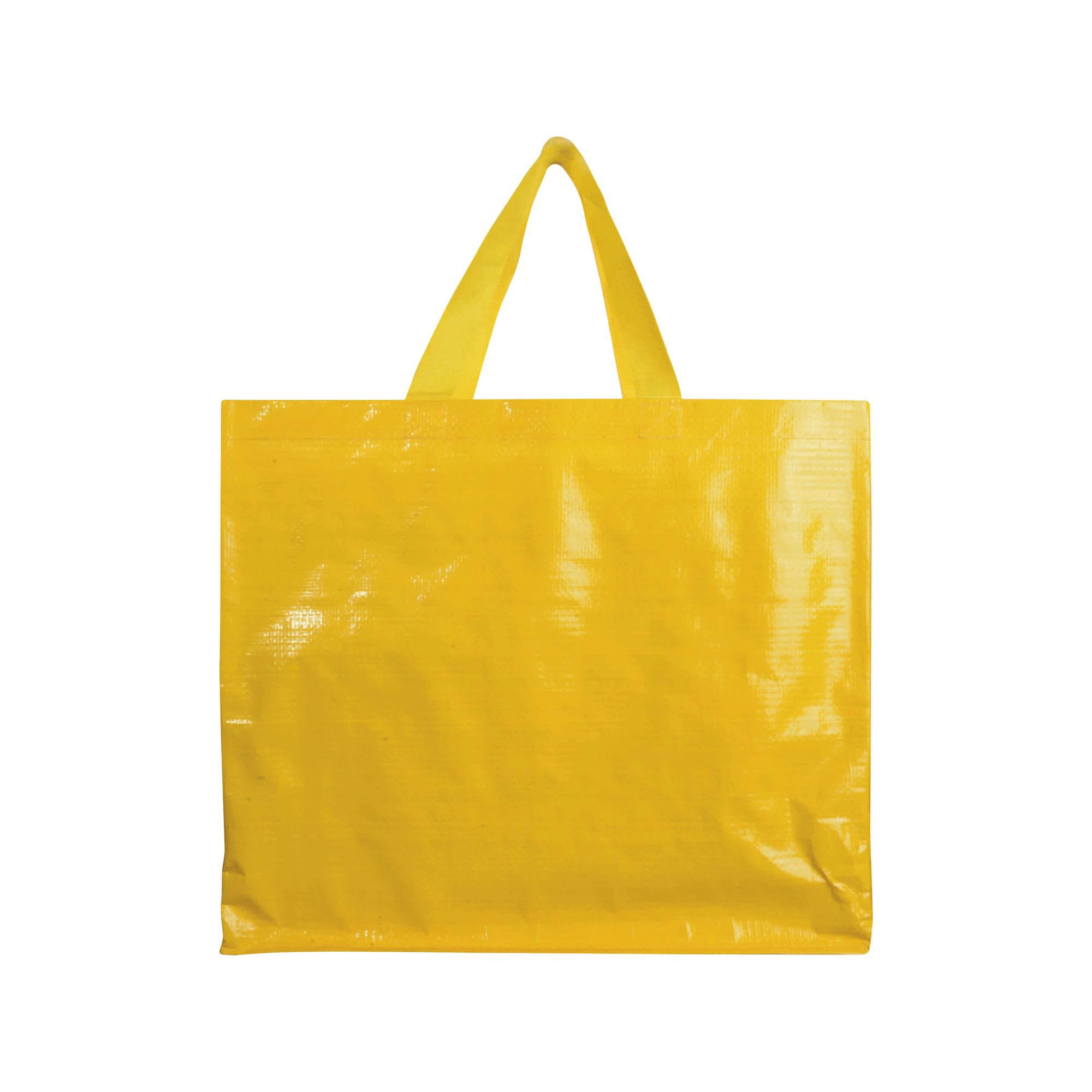 Immagine Shopper con soffietto in PP laminato 120 g/m2, manici lunghi a nastro