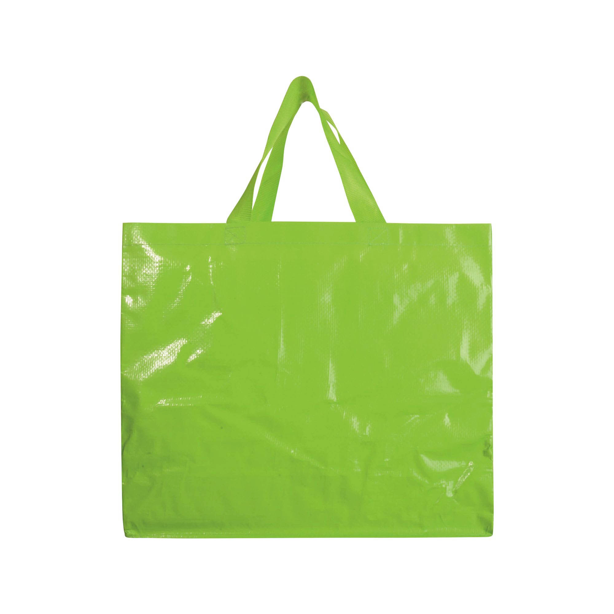 Immagine Shopper con soffietto in PP laminato 120 g/m2, manici lunghi a nastro