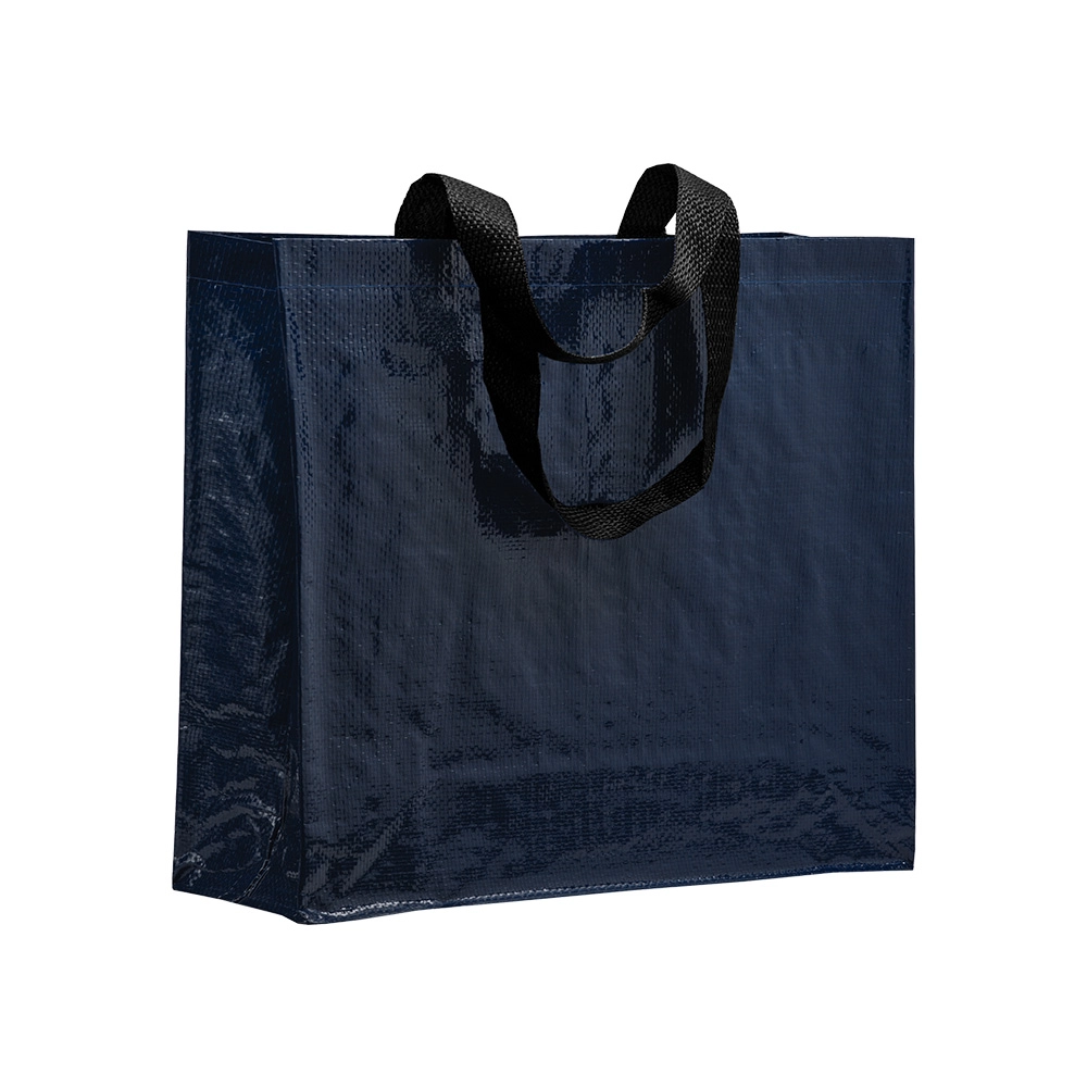 Immagine Shopper con soffietto in PP laminato 120 g/m2, manici lunghi a nastro