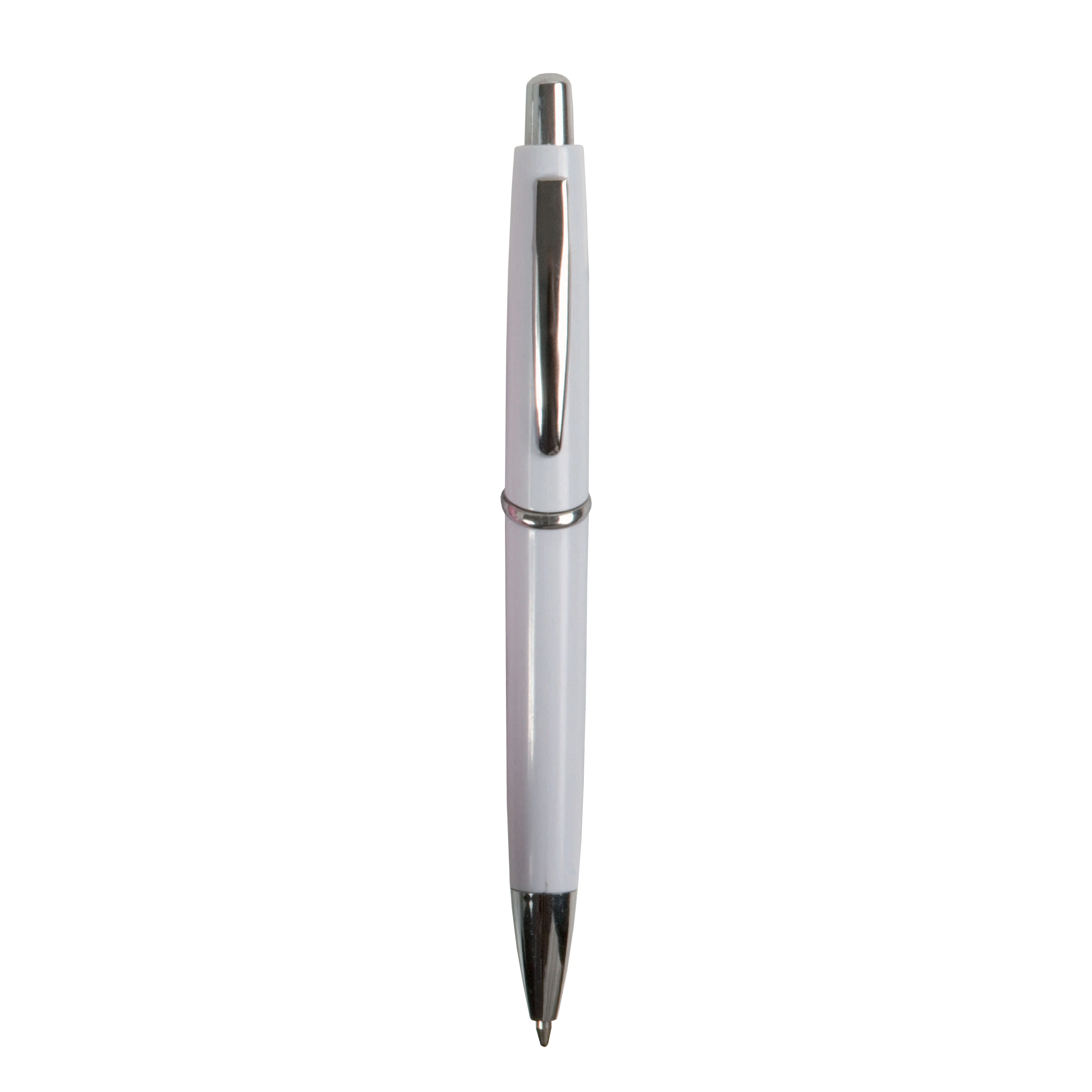 Immagine Penna a scatto in plastica ABS, fusto colorato e clip in metallo, refill jumbo