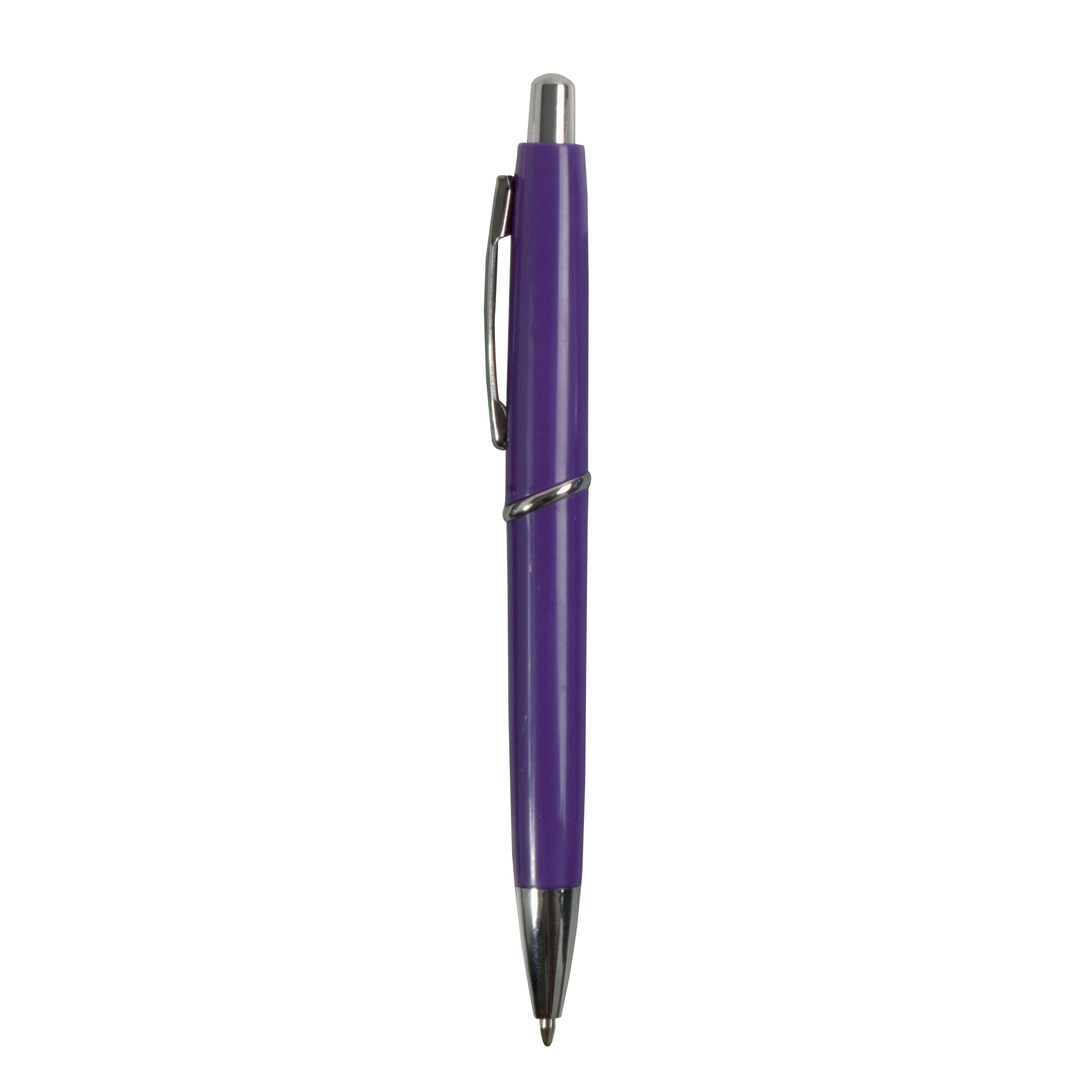 Immagine Penna a scatto in plastica ABS, fusto colorato e clip in metallo, refill jumbo