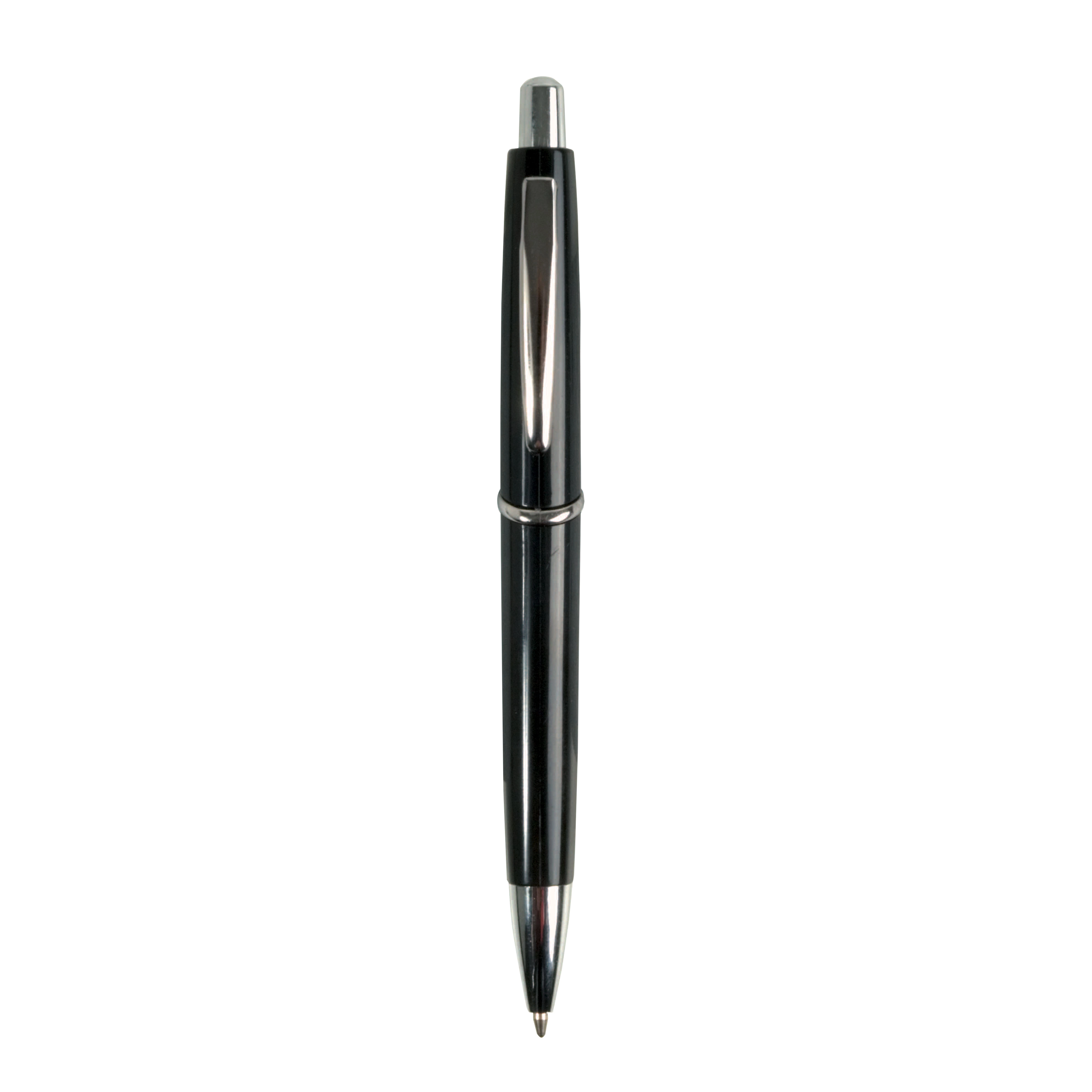 Immagine Penna a scatto in plastica ABS, fusto colorato e clip in metallo, refill jumbo