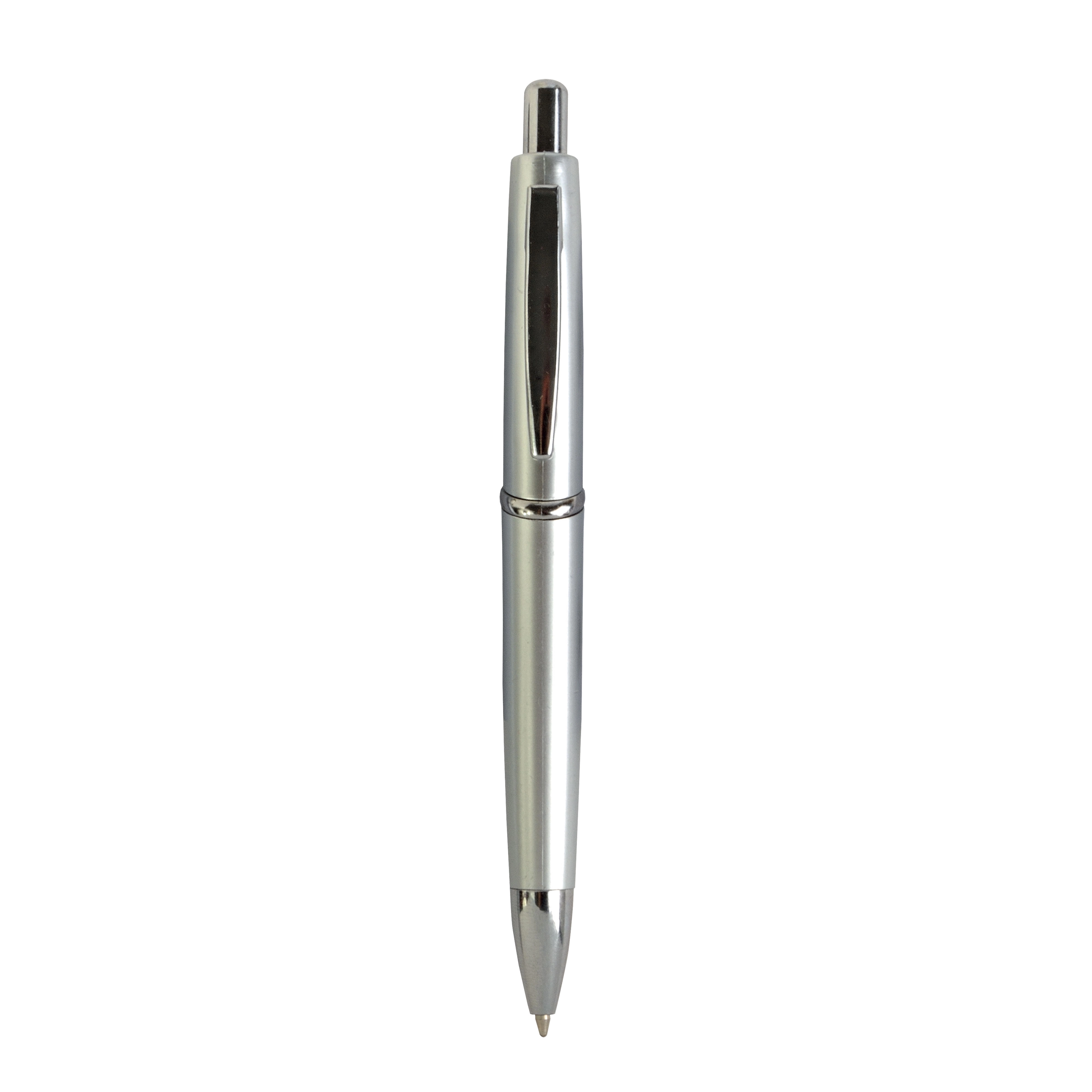 Immagine Penna a scatto in plastica ABS, fusto colorato e clip in metallo, refill jumbo