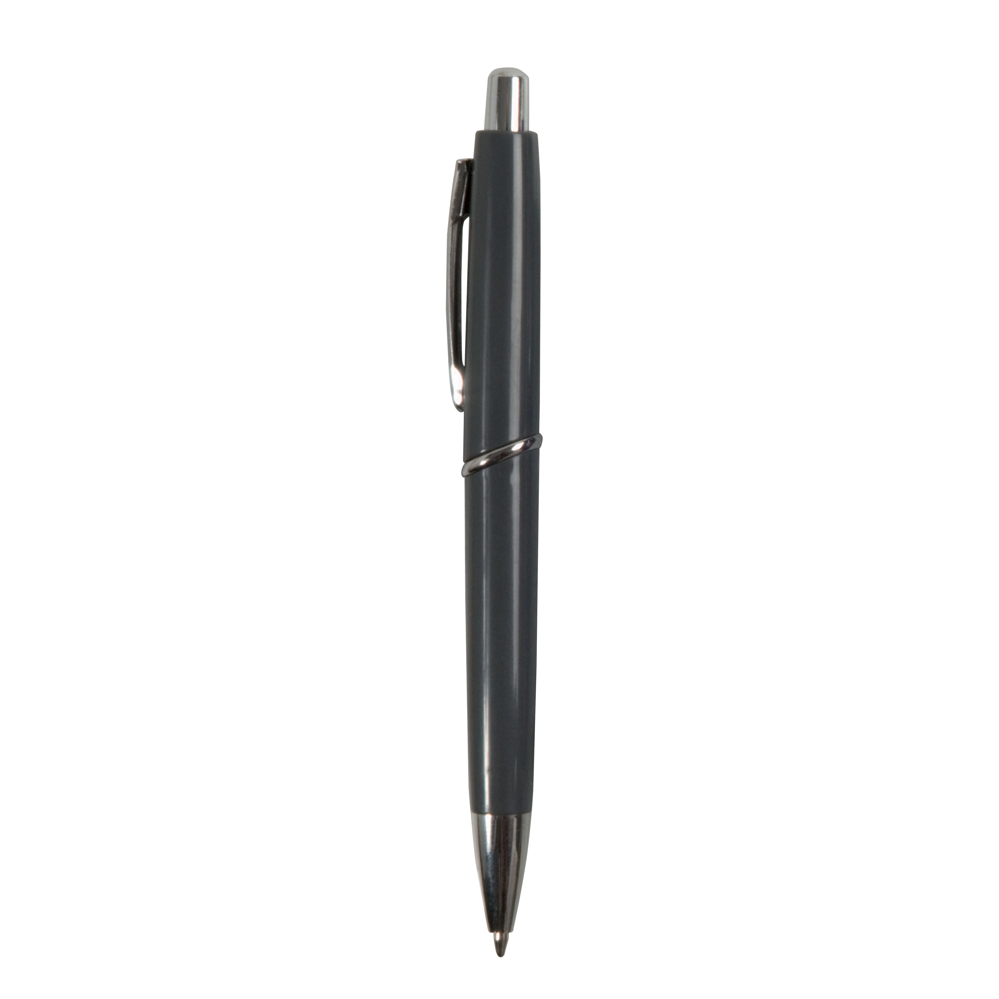 Immagine Penna a scatto in plastica ABS, fusto colorato e clip in metallo, refill jumbo