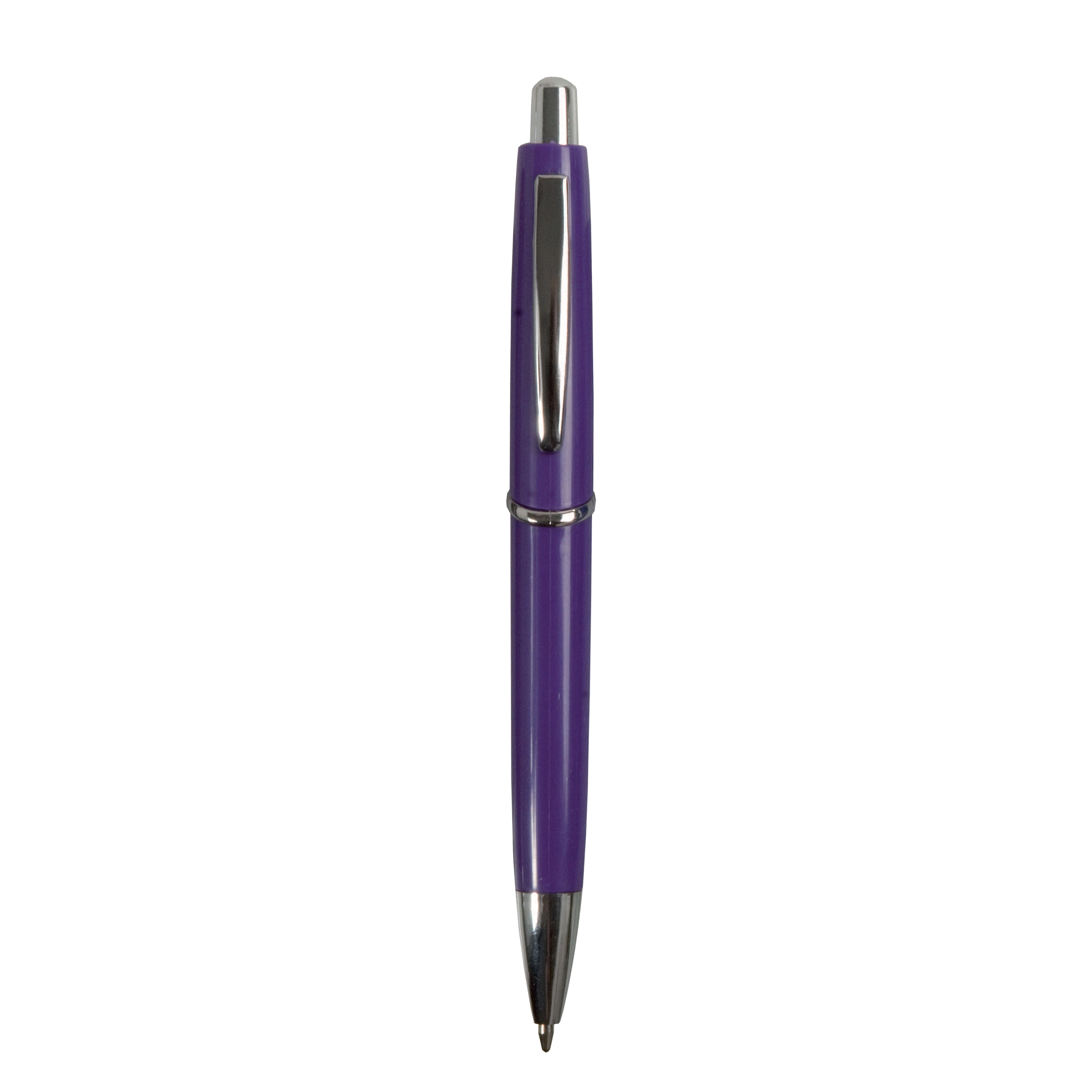 Immagine Penna a scatto in plastica ABS, fusto colorato e clip in metallo, refill jumbo
