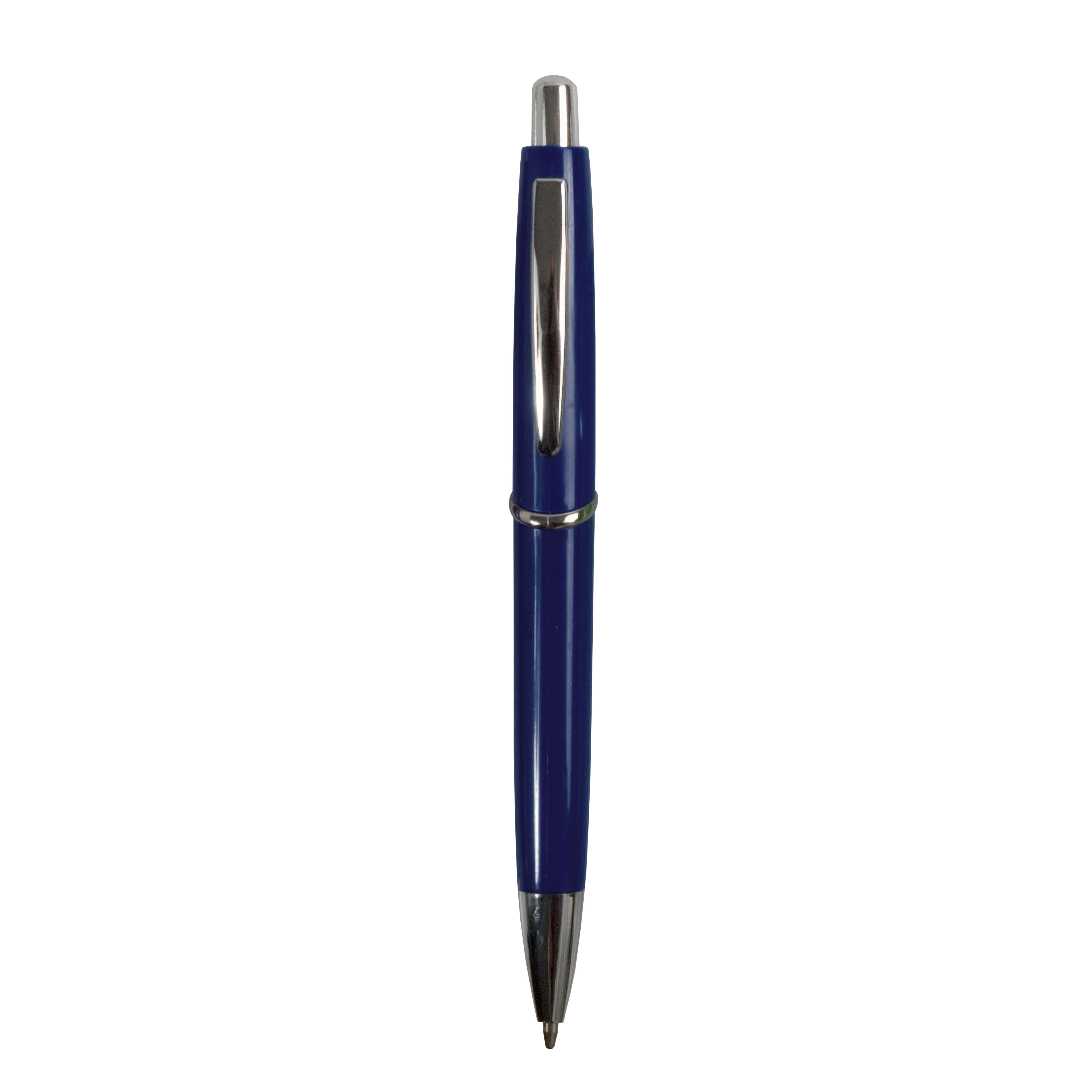 Immagine Penna a scatto in plastica ABS, fusto colorato e clip in metallo, refill jumbo