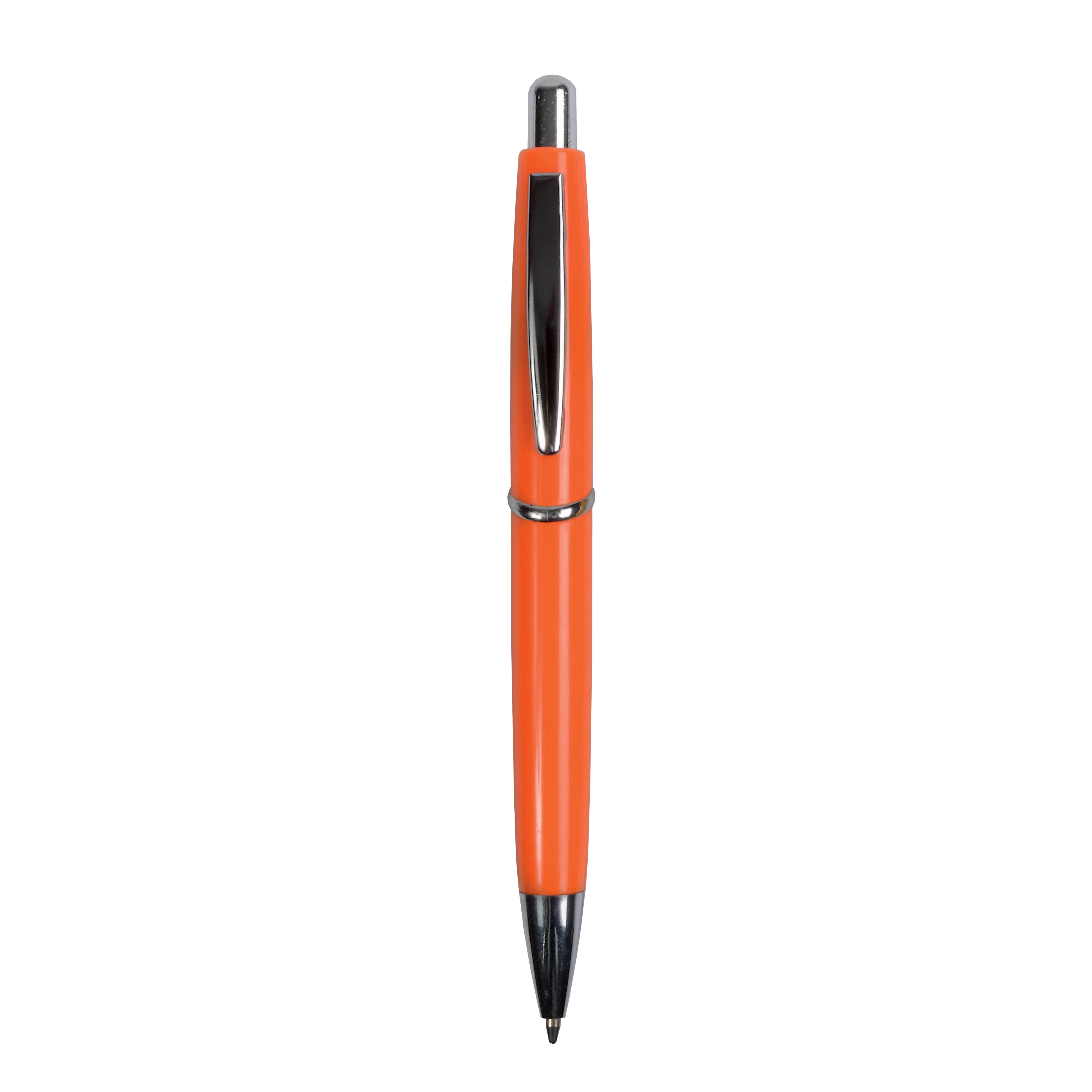 Immagine Penna a scatto in plastica ABS, fusto colorato e clip in metallo, refill jumbo