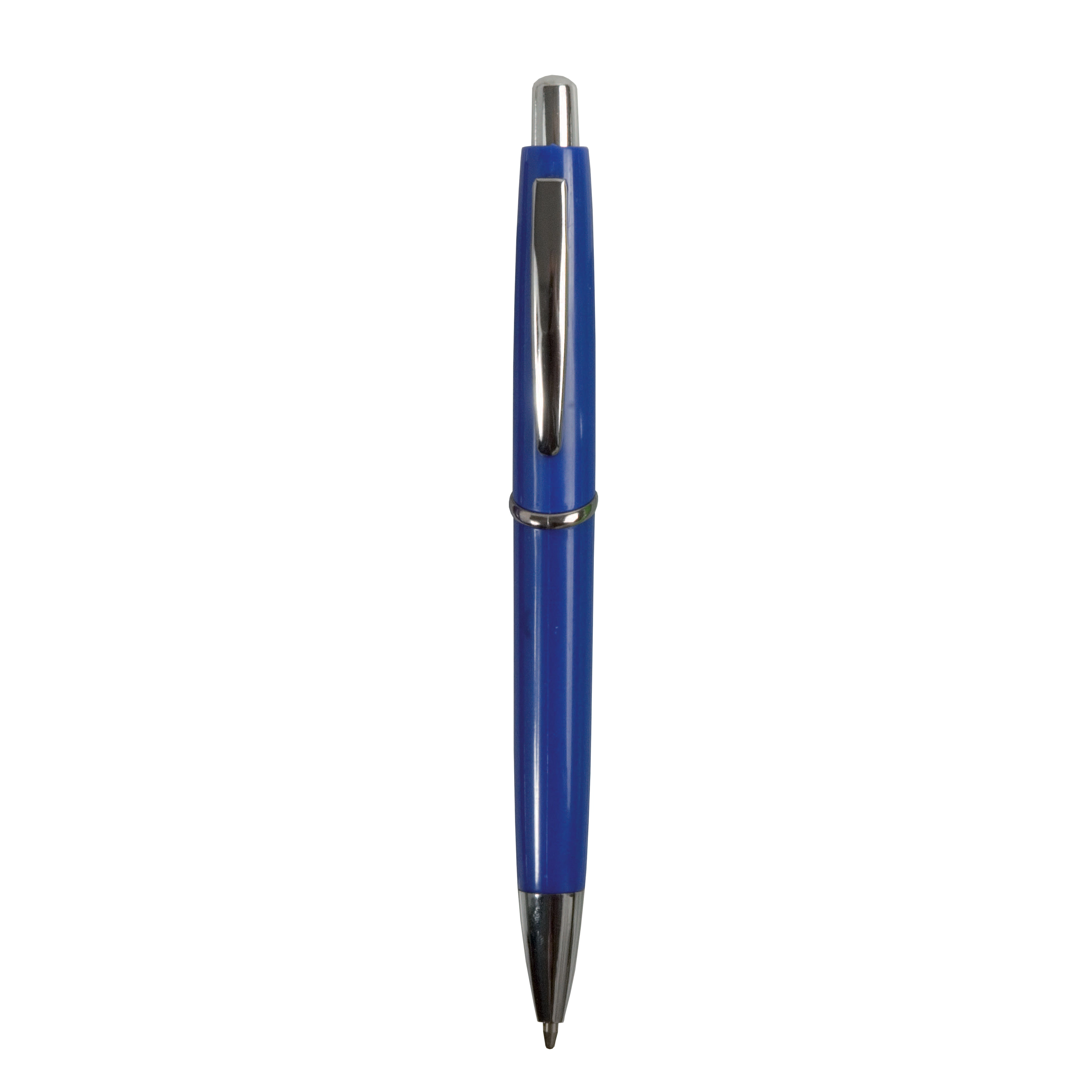 Immagine Penna a scatto in plastica ABS, fusto colorato e clip in metallo, refill jumbo