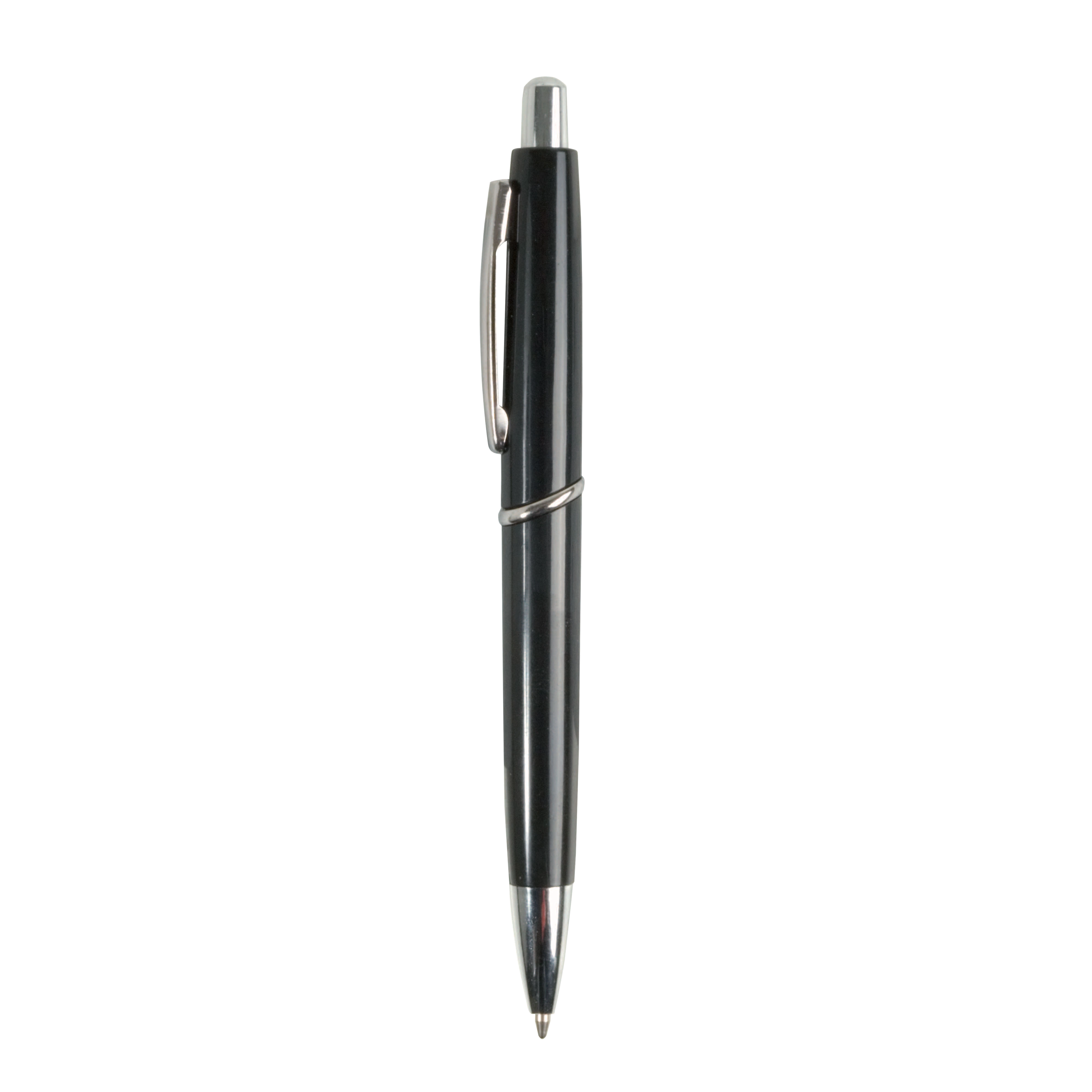 Immagine Penna a scatto in plastica ABS, fusto colorato e clip in metallo, refill jumbo