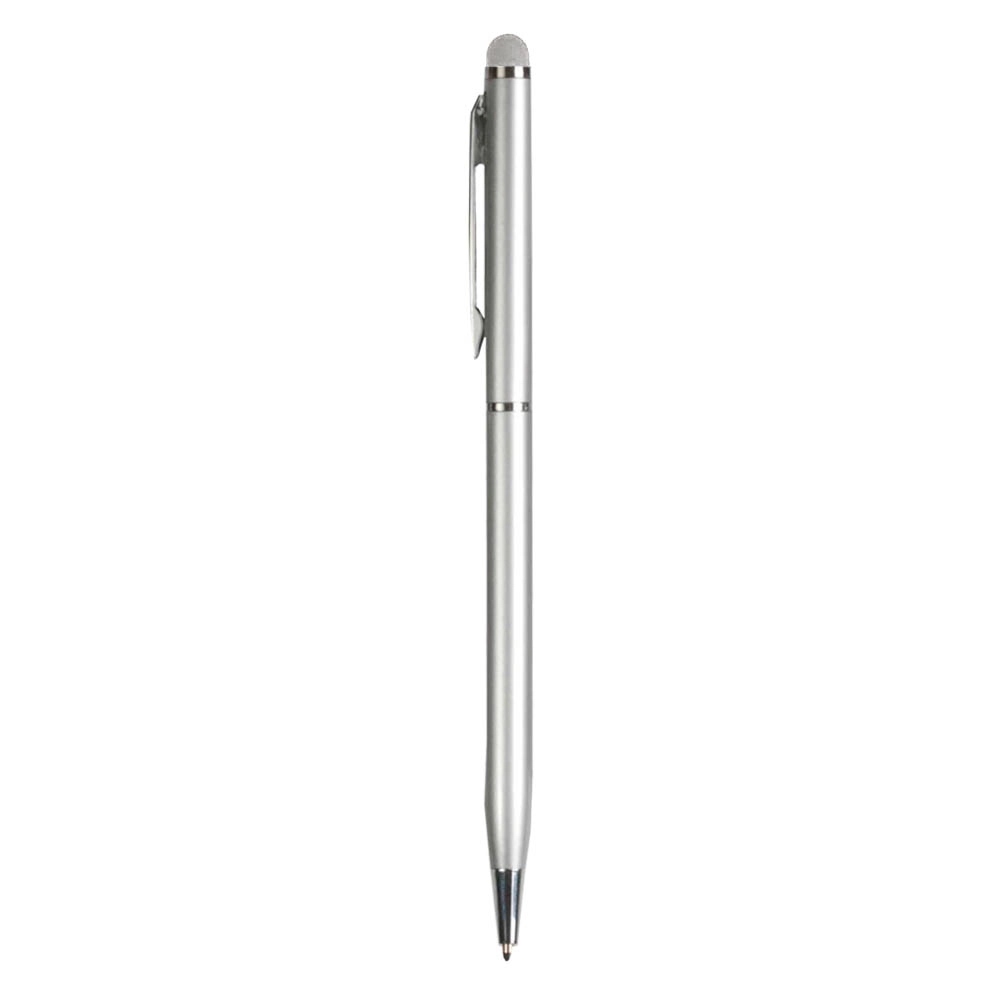 Immagine Penna twist con fusto e clip in metallo, con gommino per toch screen in tinta