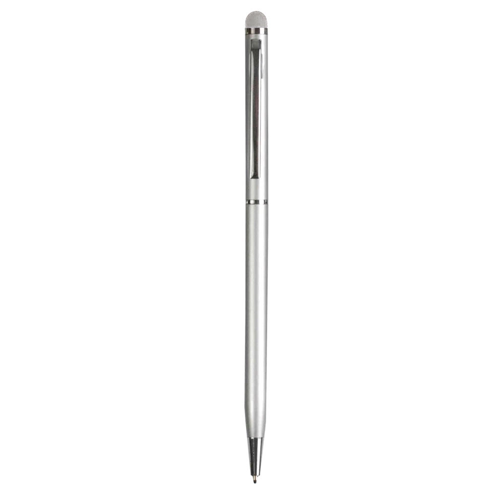 Immagine Penna twist con fusto e clip in metallo, con gommino per toch screen in tinta