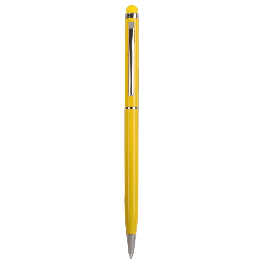 Immagine Penna twist con fusto e clip in metallo, con gommino per toch screen in tinta