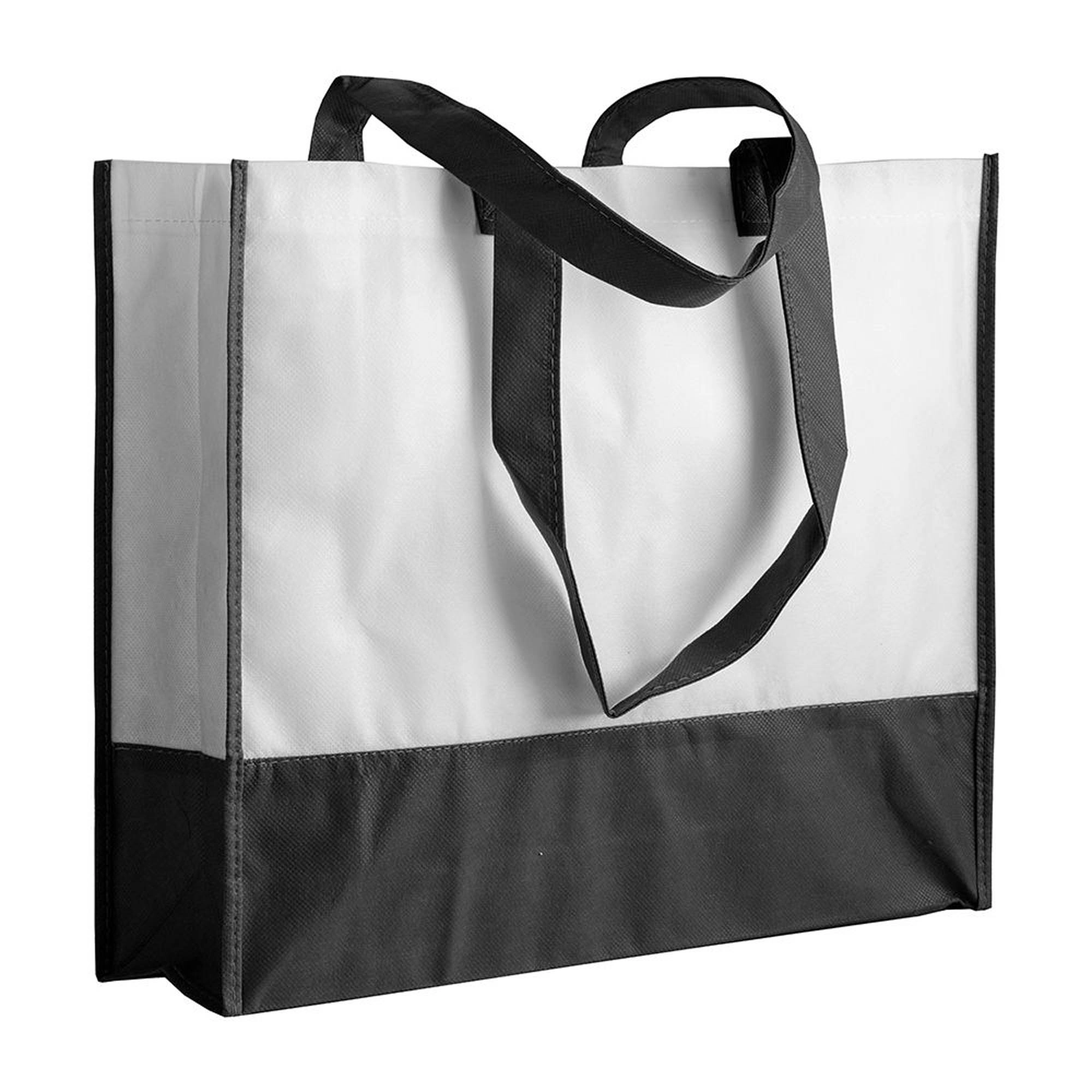 Immagine Shopper con soffietto in TNT 80 g/m2, manici lunghi